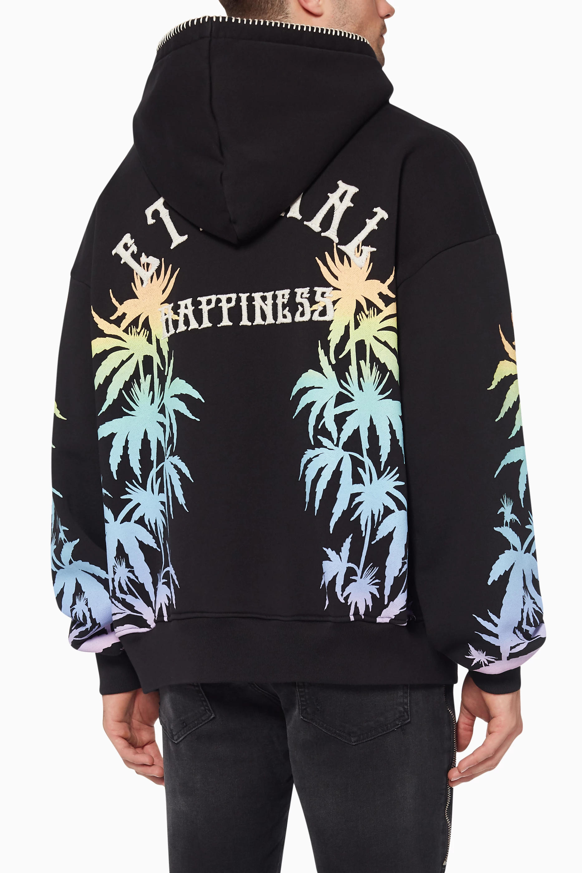 Buy Amiri Black Eternal Happiness Oversized Hoodie For Men Online Ounass Saudi