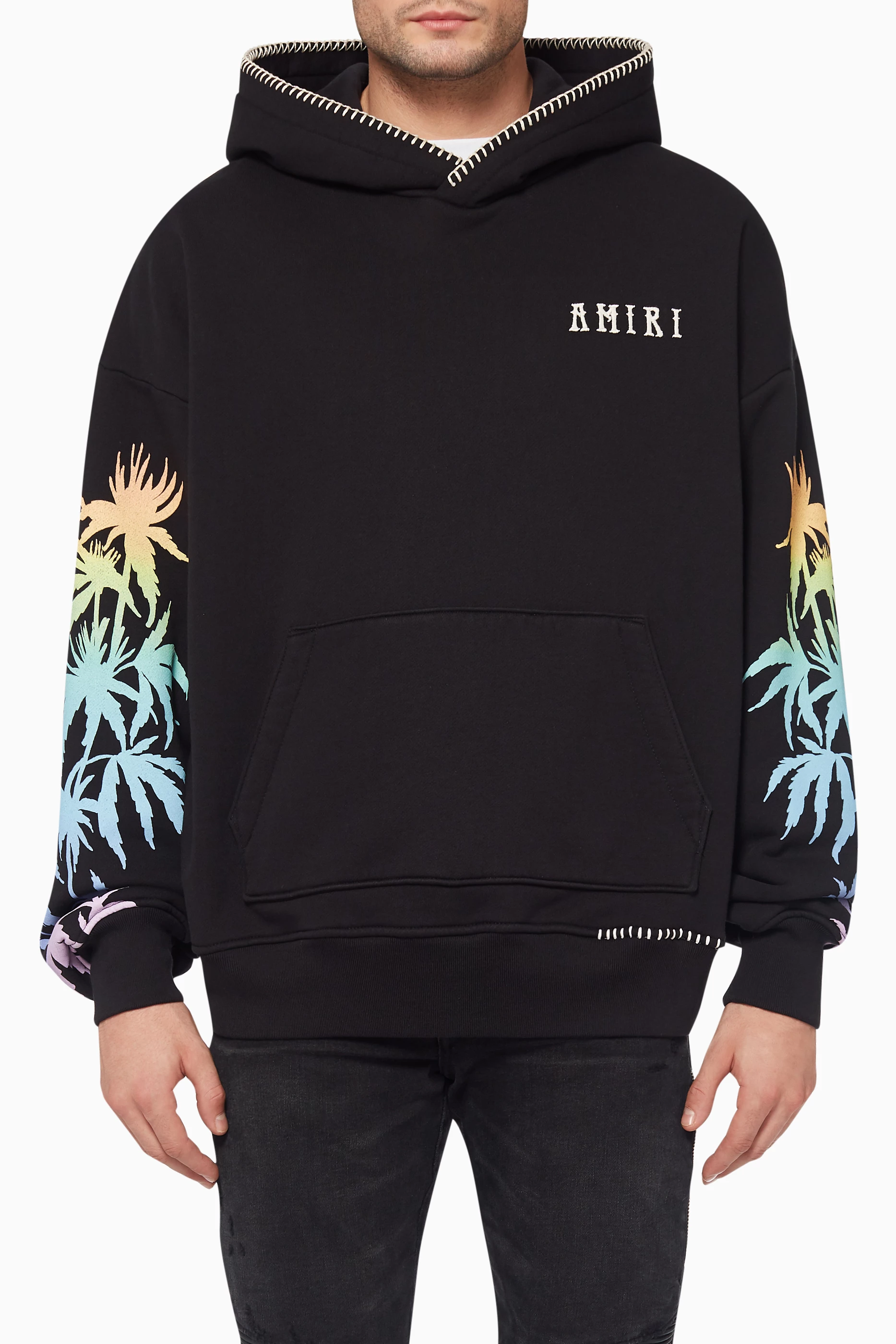 Buy Amiri Black Eternal Happiness Oversized Hoodie For Men Online 