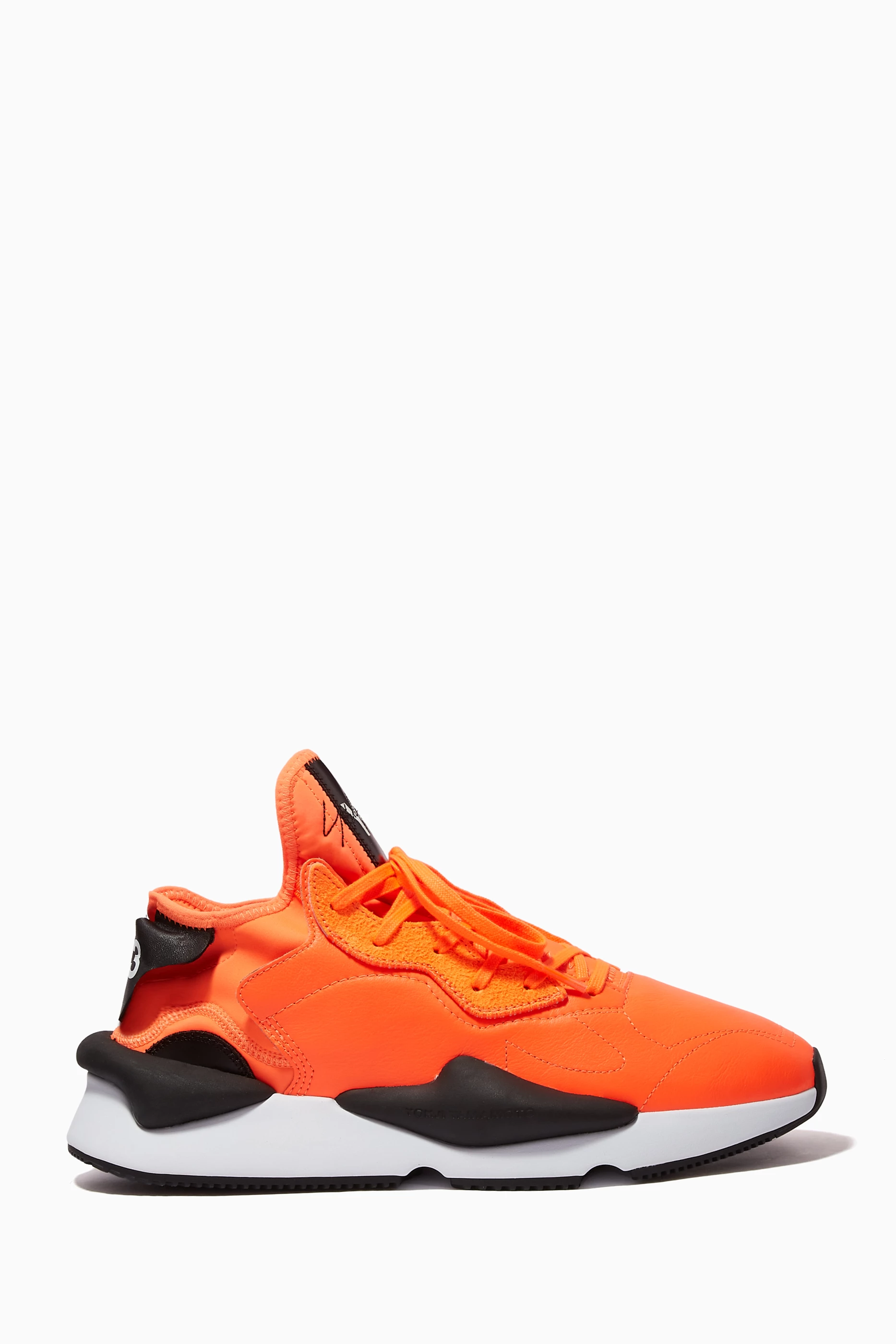 Buy Y 3 Orange Kaiwa Leather Sneakers For Men Online Ounass Saudi