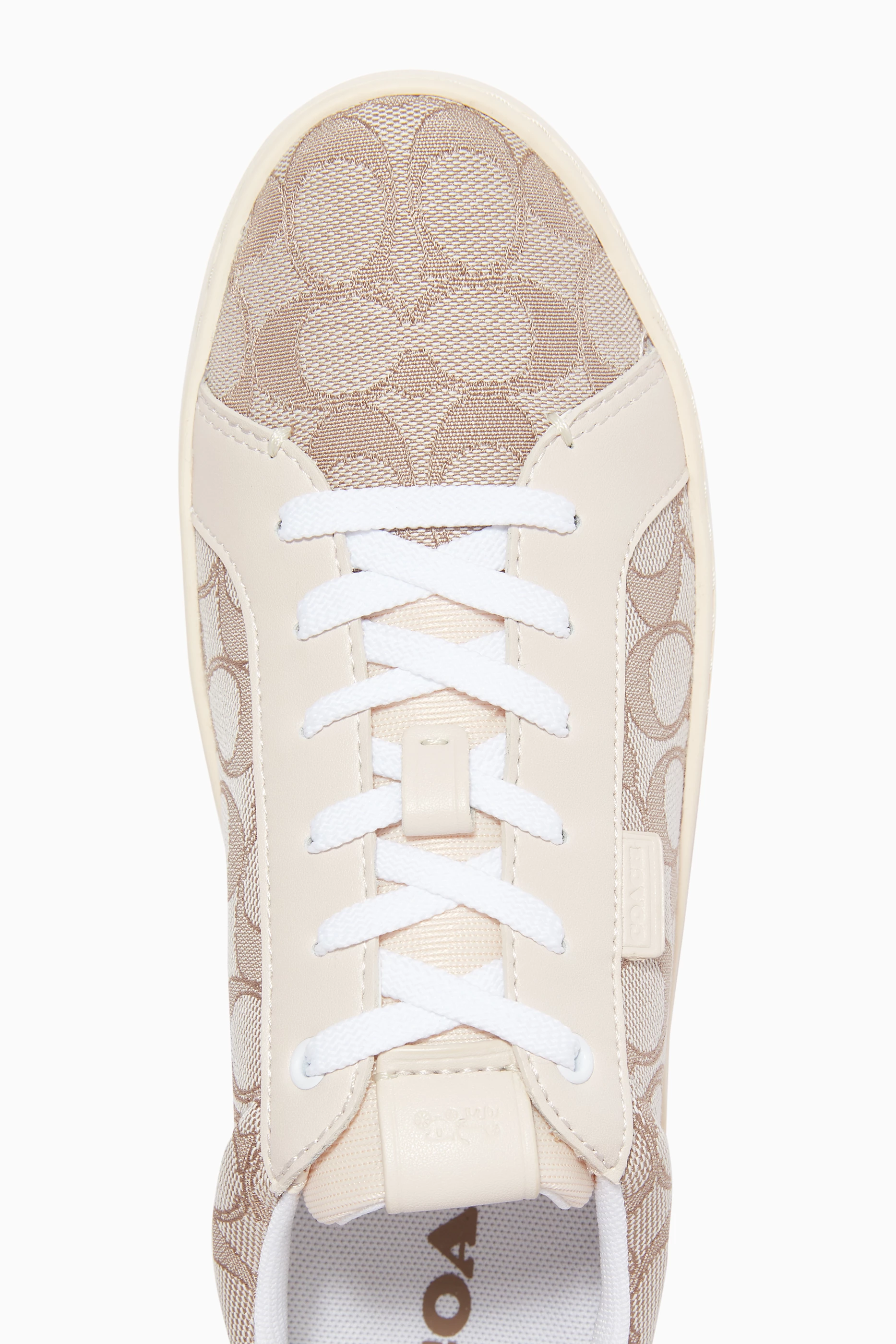 Buy Coach Neutral Lowline Signature Sneakers in Leather Jacquard For Women Online Ounass Saudi