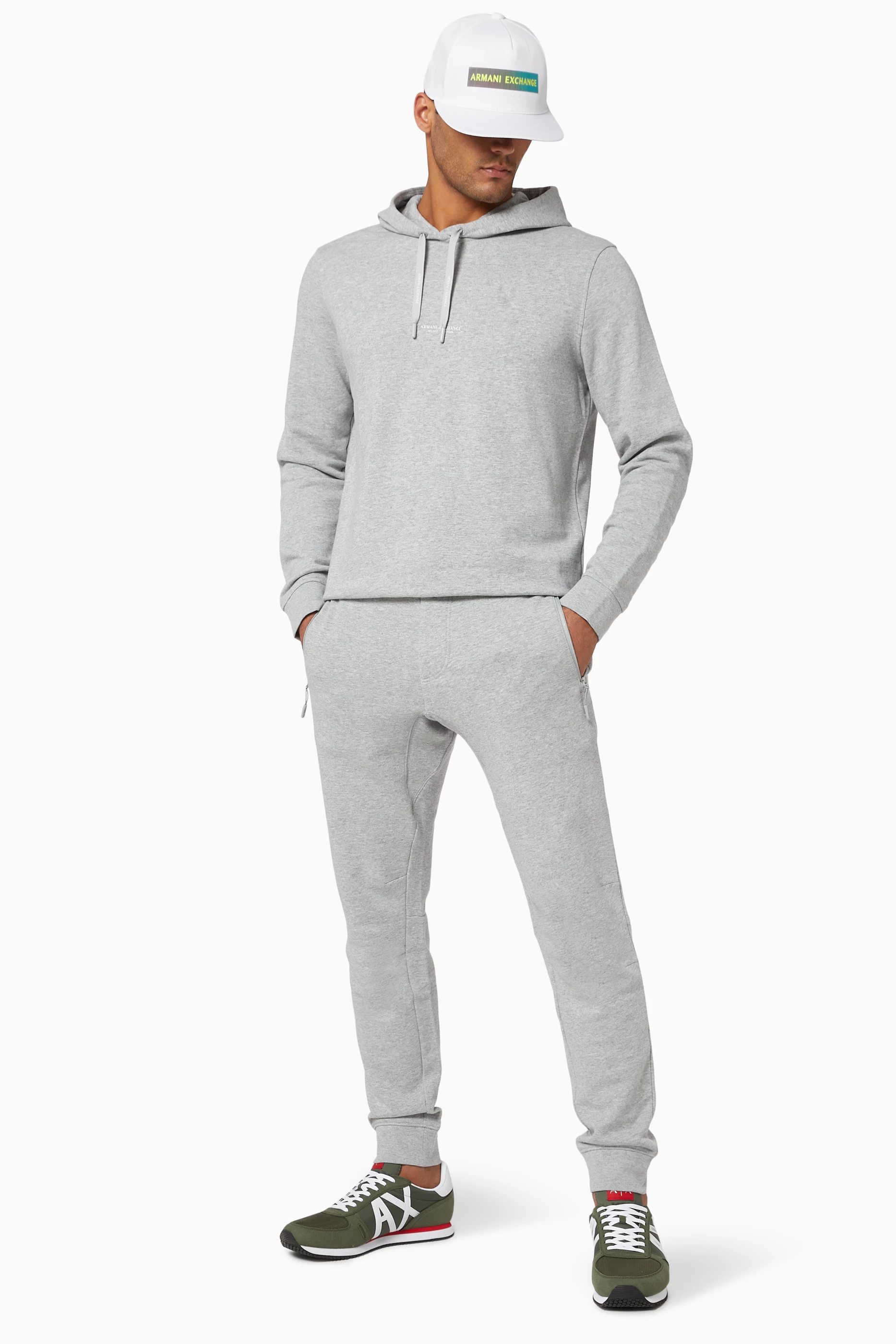 Grey armani exchange tracksuit store