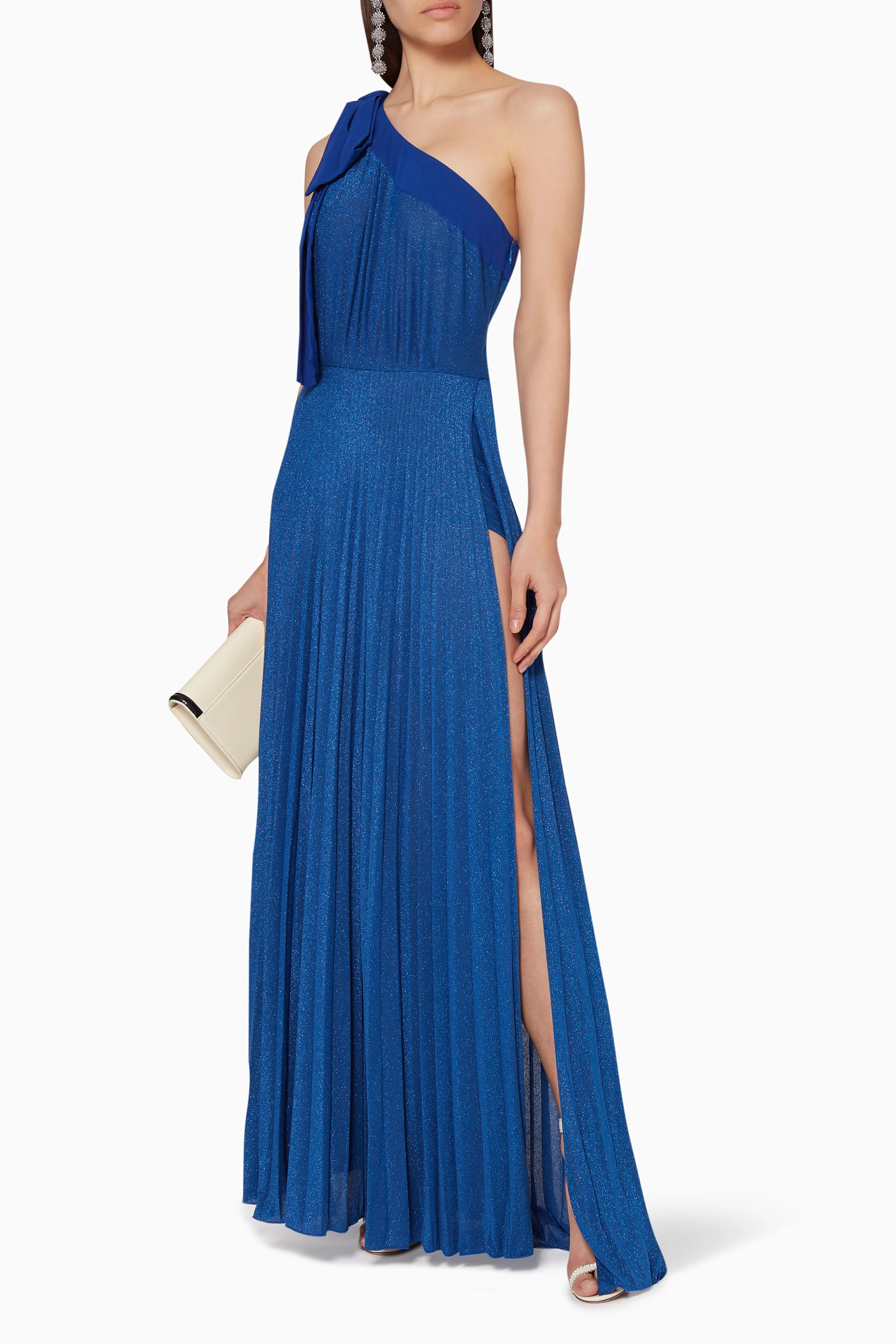 ワンピース ELISABETTA FRANCHI Woman Dress Blue AB750 DC8 ELISABETTA FRANCHI | Blue Women's Long Dress | YOOX