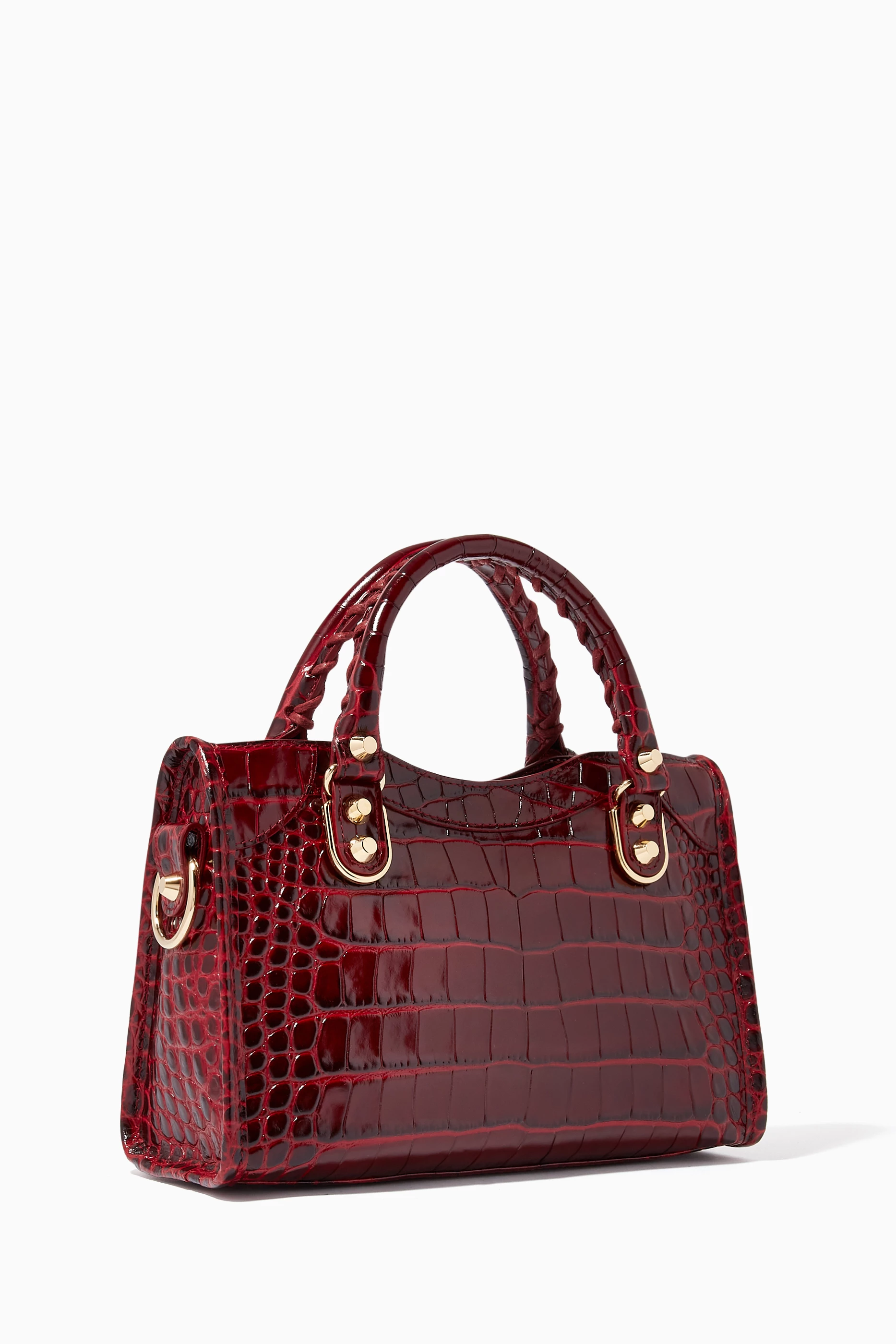 Buy Balenciaga Red Mini Metallic Edge Shoulder Bag in Shiny