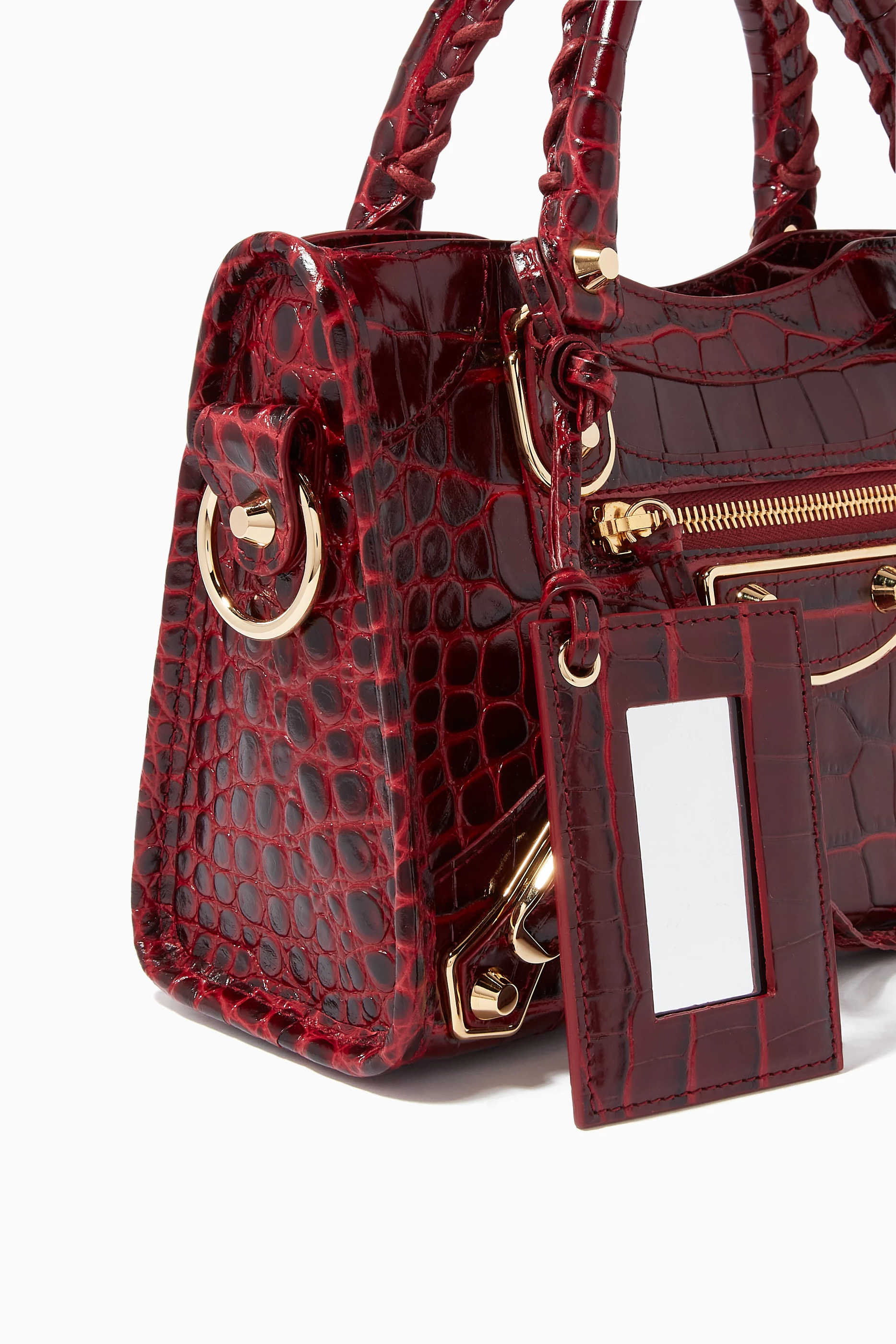 Buy Balenciaga Red Mini Metallic Edge Shoulder Bag in Shiny