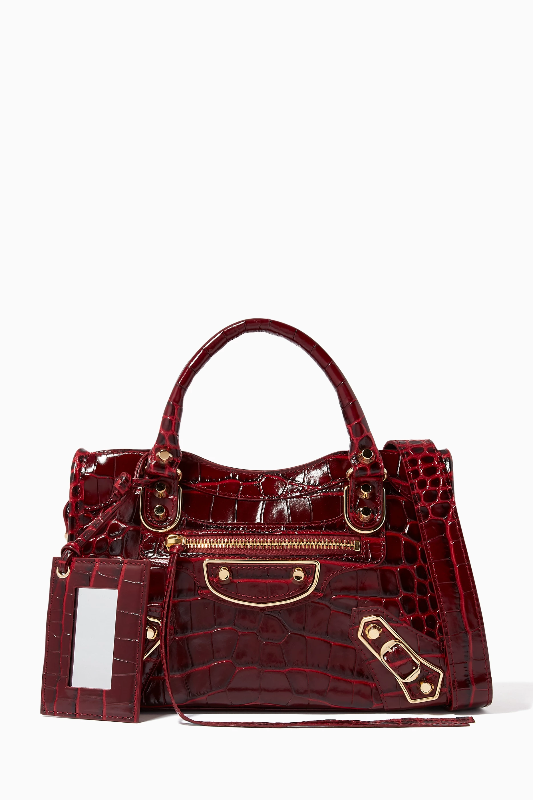 Buy Balenciaga Red Mini Metallic Edge Shoulder Bag in Shiny