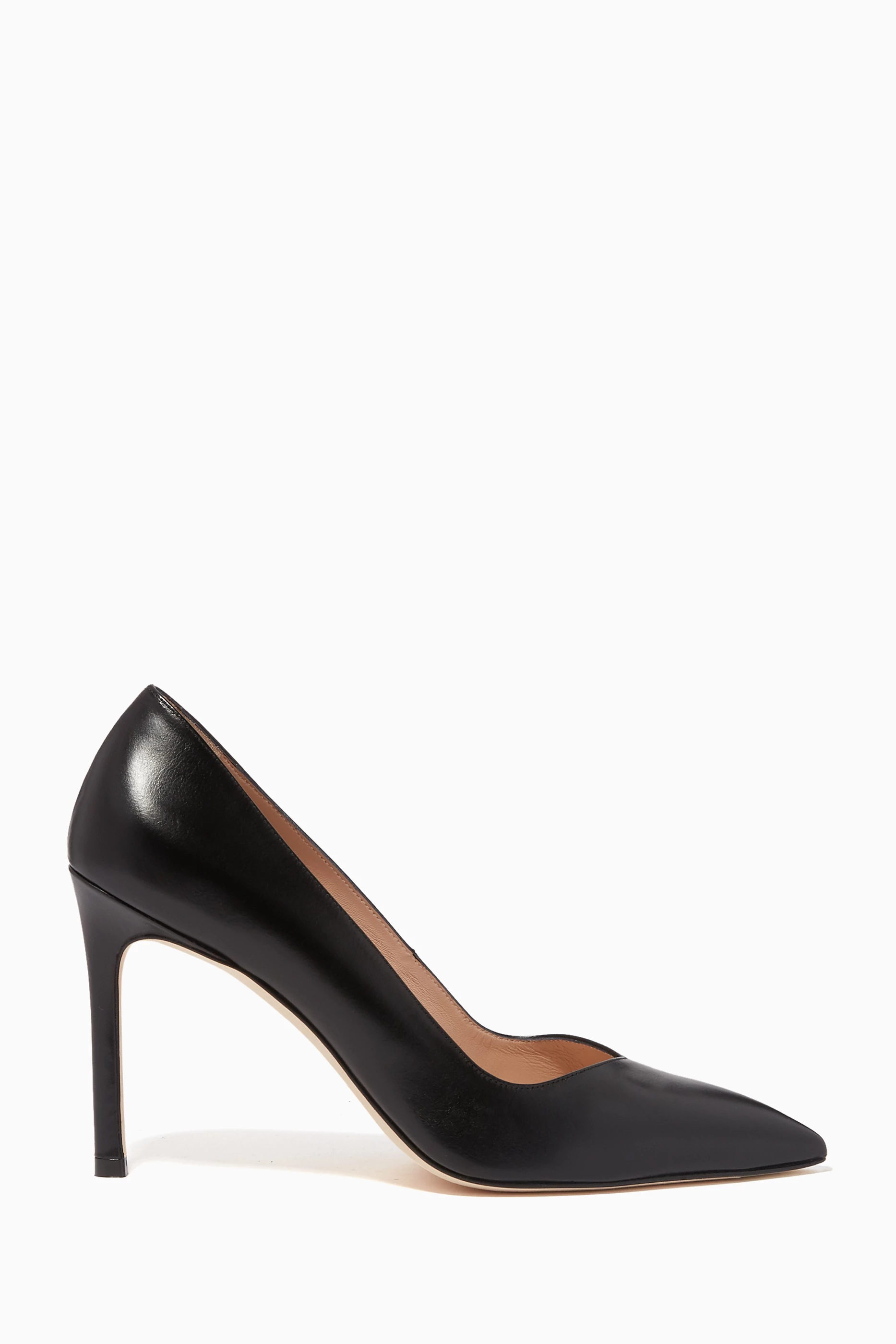 Buy Stuart Weitzman Black Anny 95 Leather Pumps For Women Online Ounass Saudi