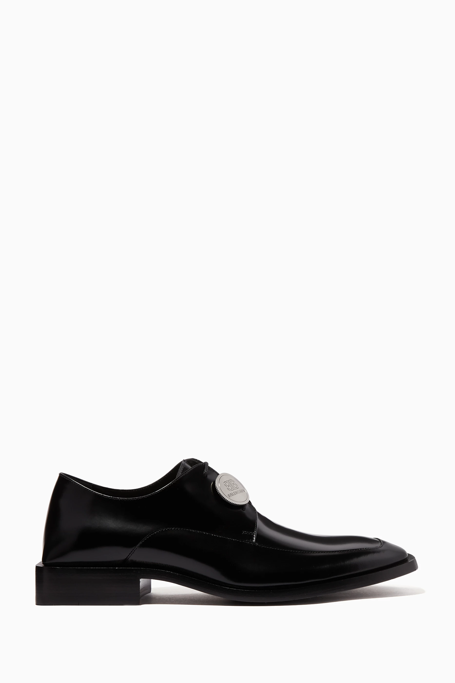 Buy Balenciaga Multicolour Coin Rim 20mm Leather Derby Shoes For