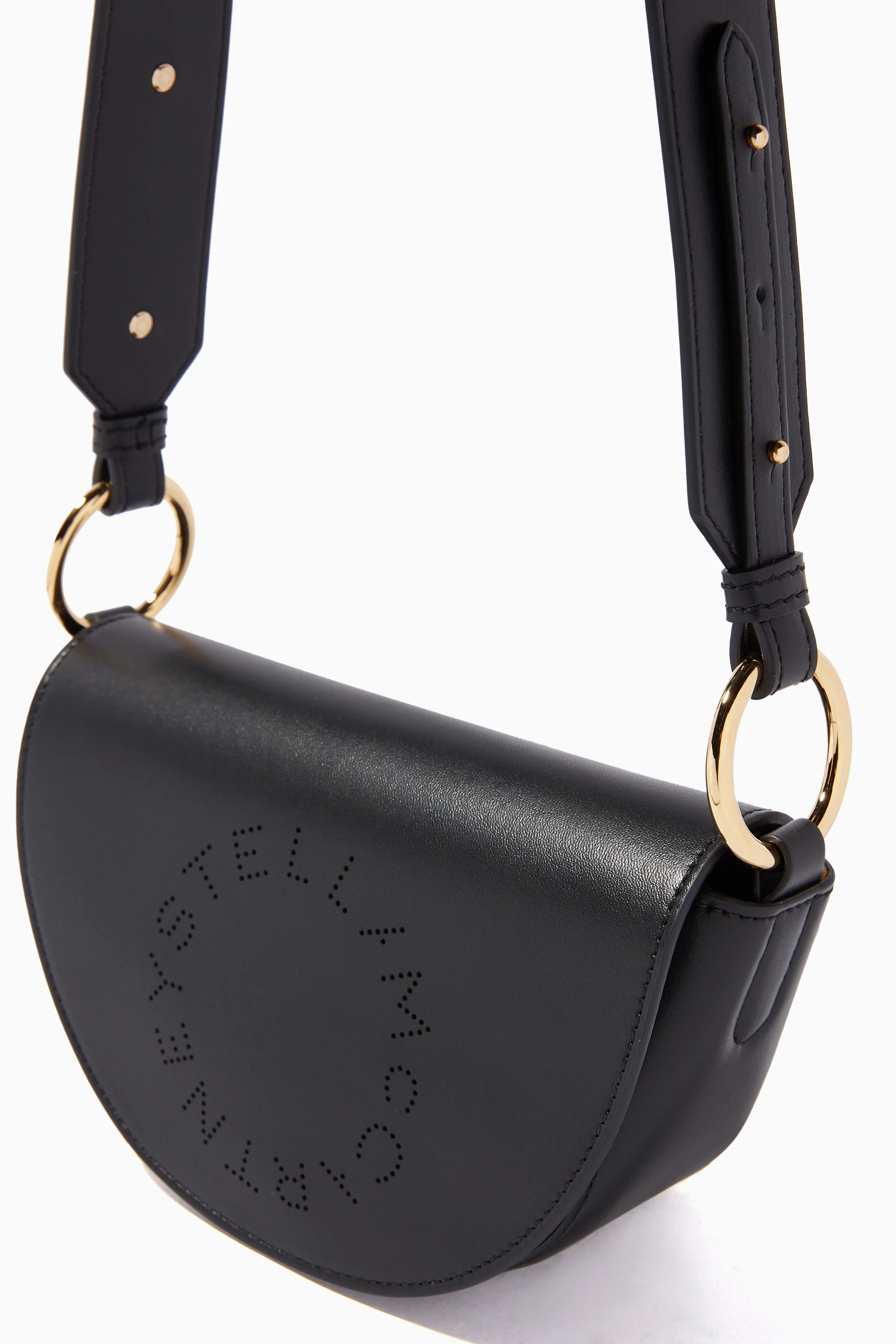 Buy Stella McCartney Black Mini Marlee Perforated Logo Bag For Women Online Ounass Saudi