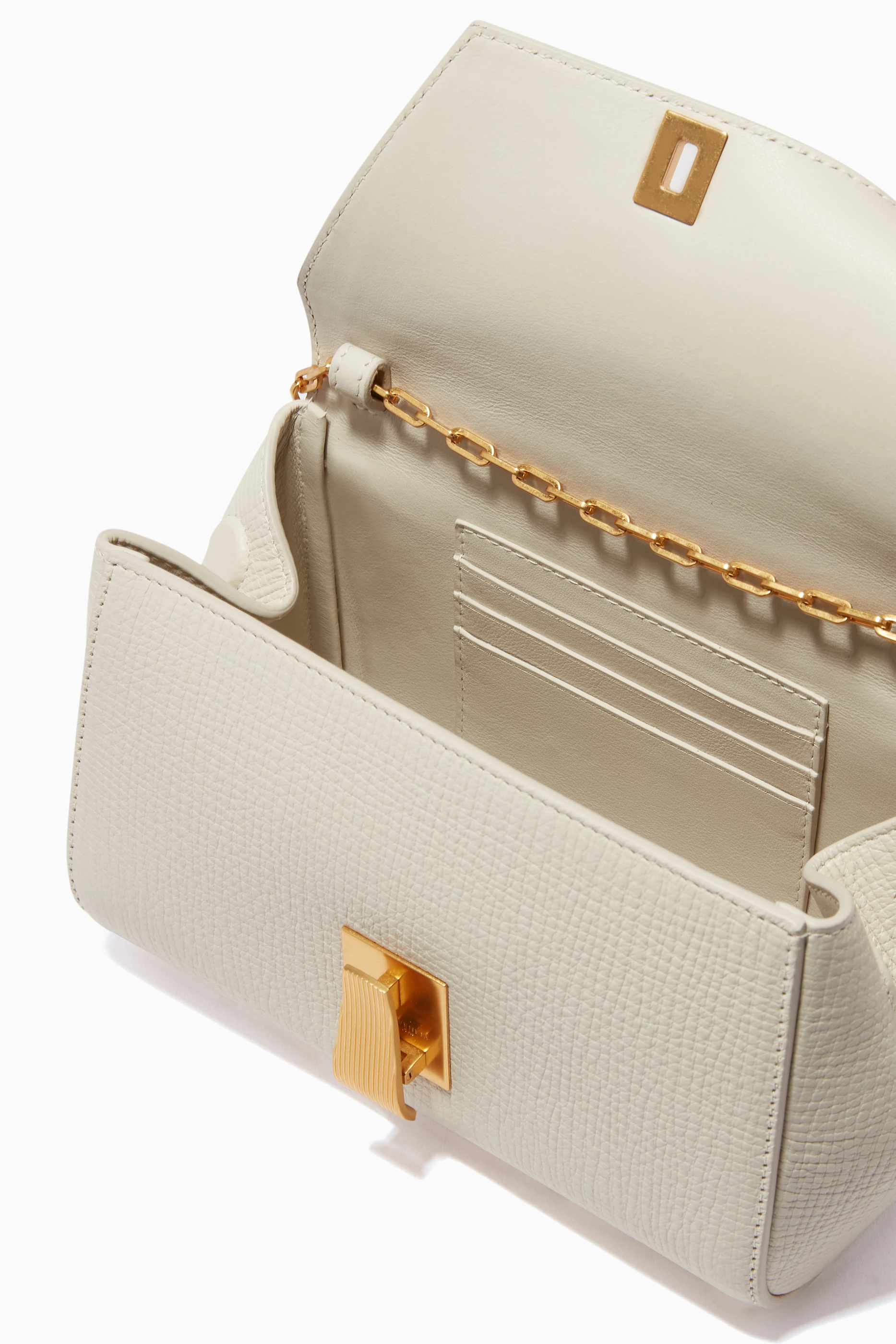Buy Bottega Veneta White Mini BV Angle Palmellato Leather Bag For Women Online Ounass Saudi