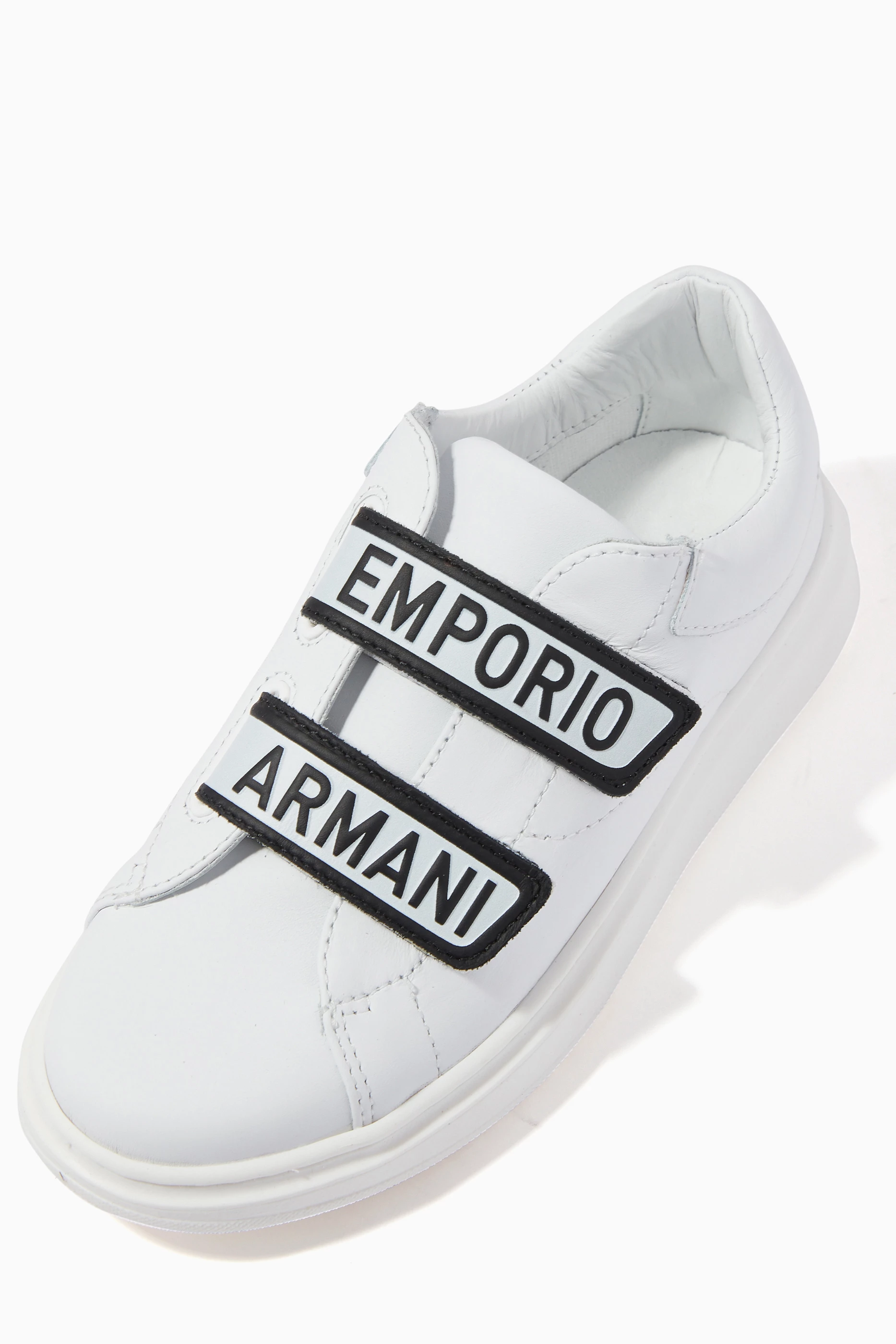 Armani velcro trainers new arrivals