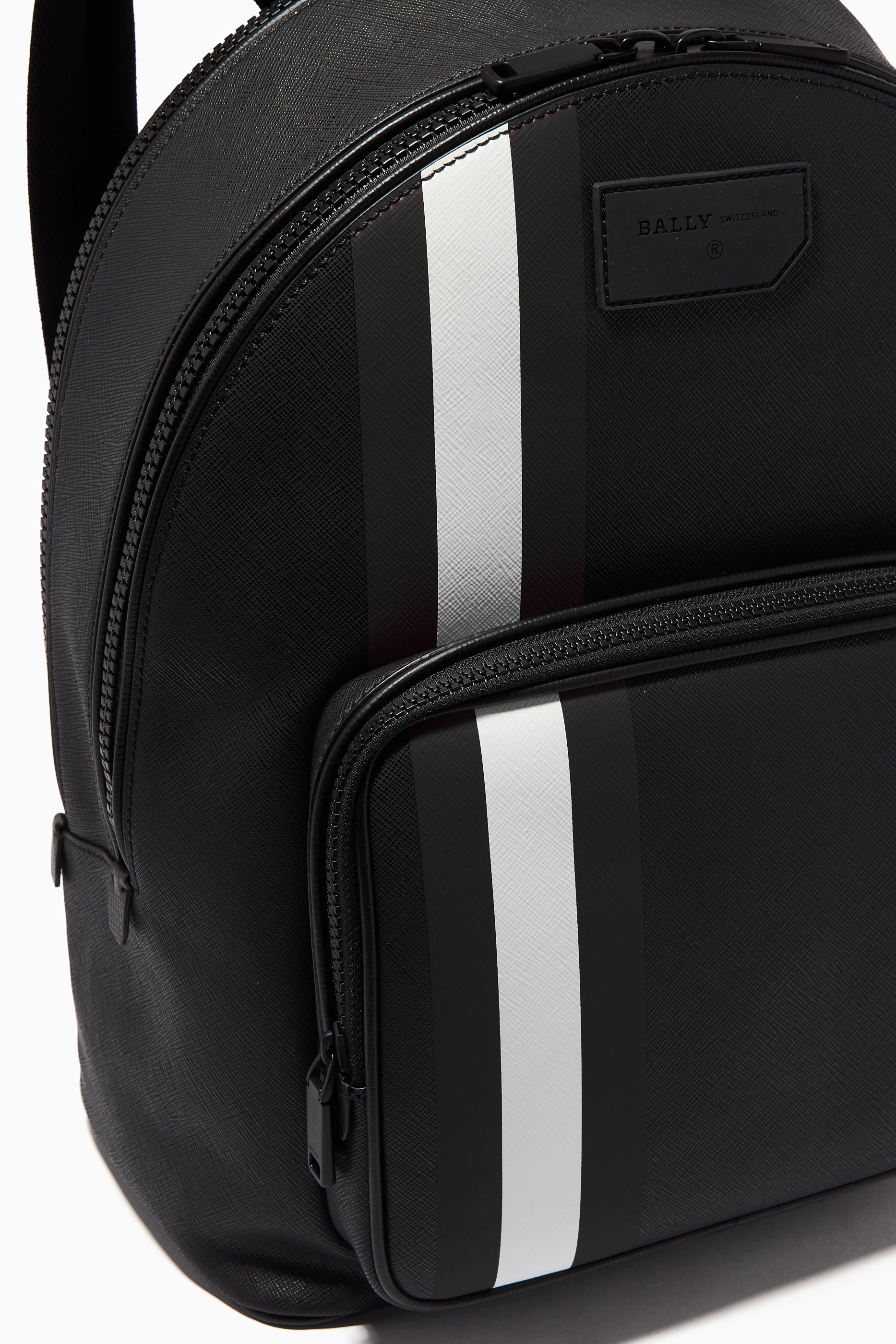Buy Bally Black Sarkis Coated Canvas Backpack For Men Online Ounass Saudi