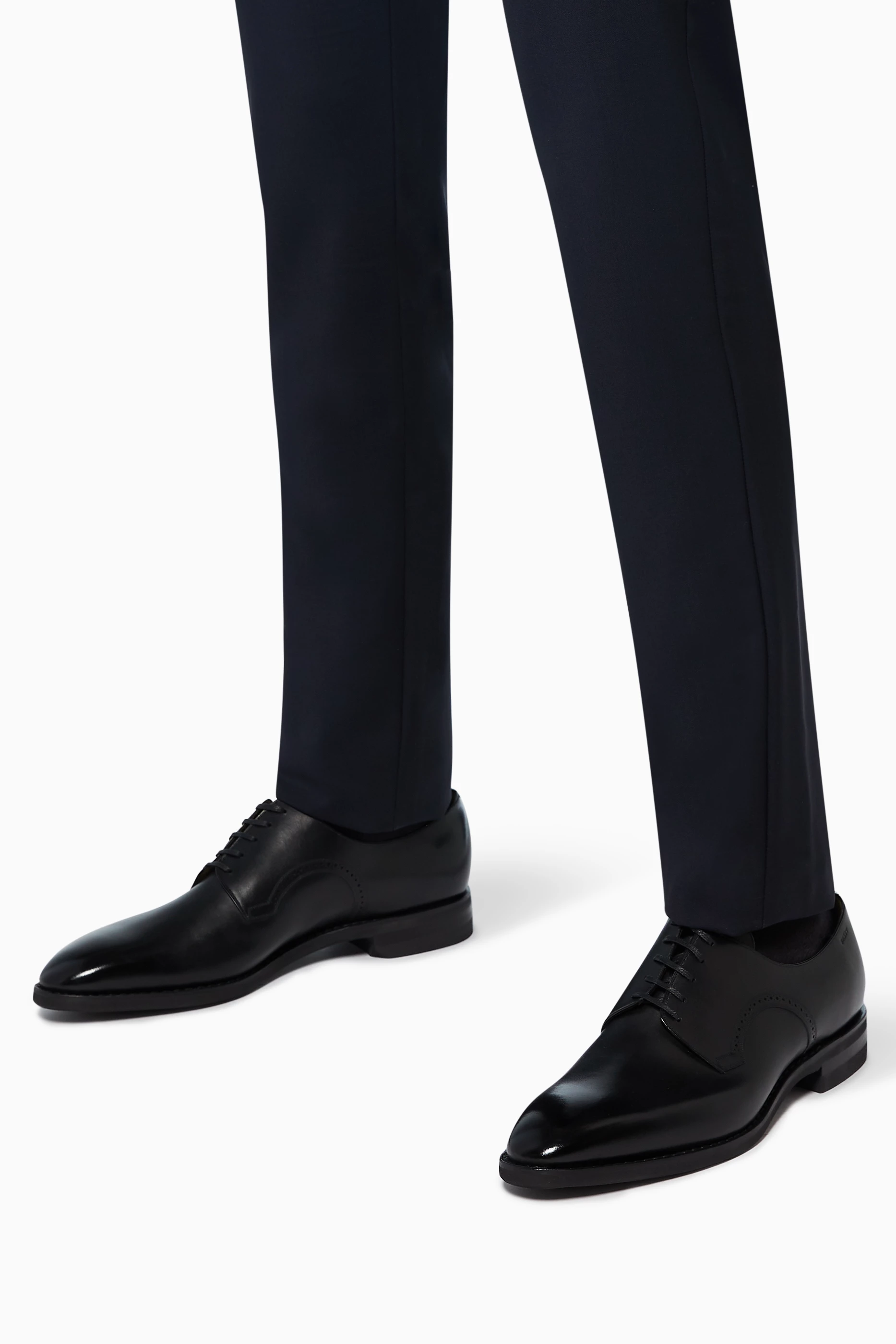 Buy Bally Black Scrivani Leather Derby Shoes For Men Online 