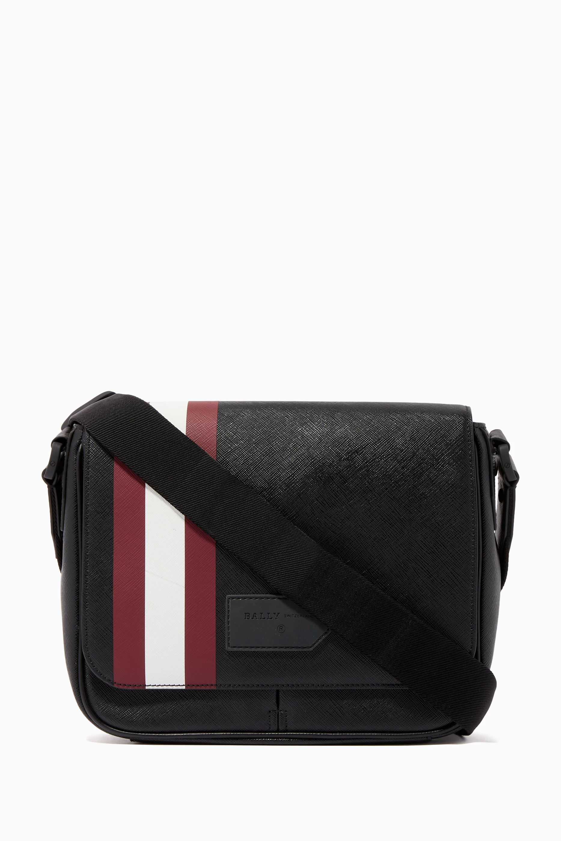 Buy Bally Black Surier Coated Canvas Messenger Bag For Men Online Ounass Saudi