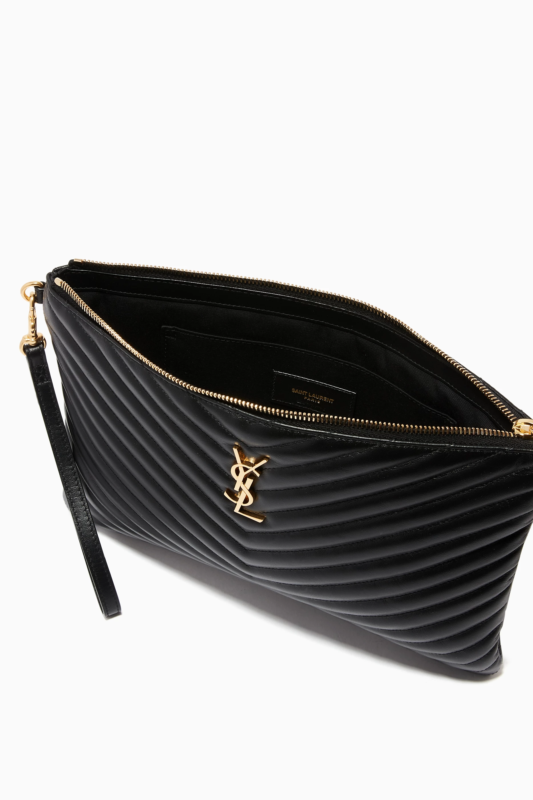 Monogram tablet pouch in matelassé leather hotsell