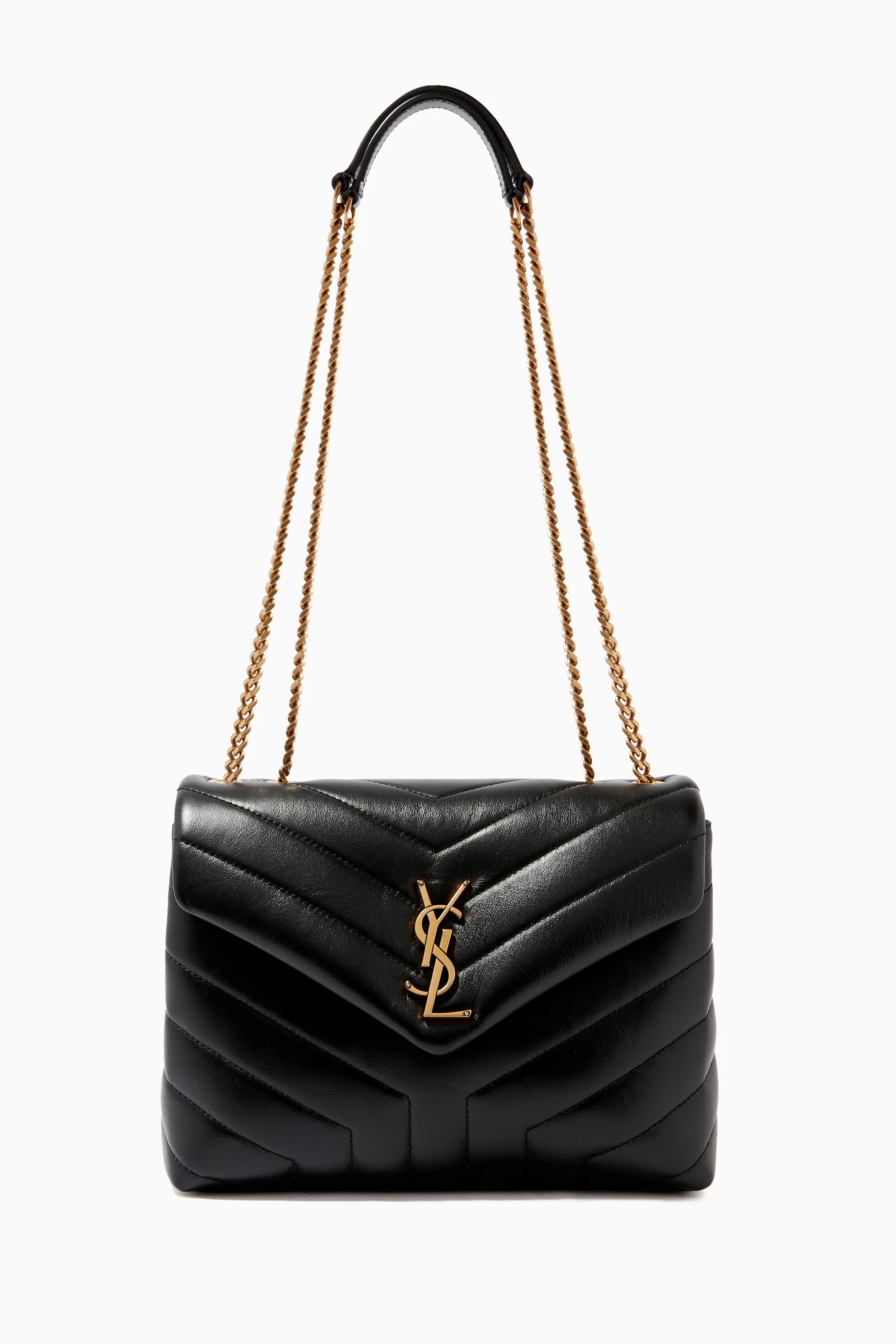 Buy SAINT LAURENT Black Small Loulou Bag in Y Matelasse Leather For Women Online Ounass Saudi