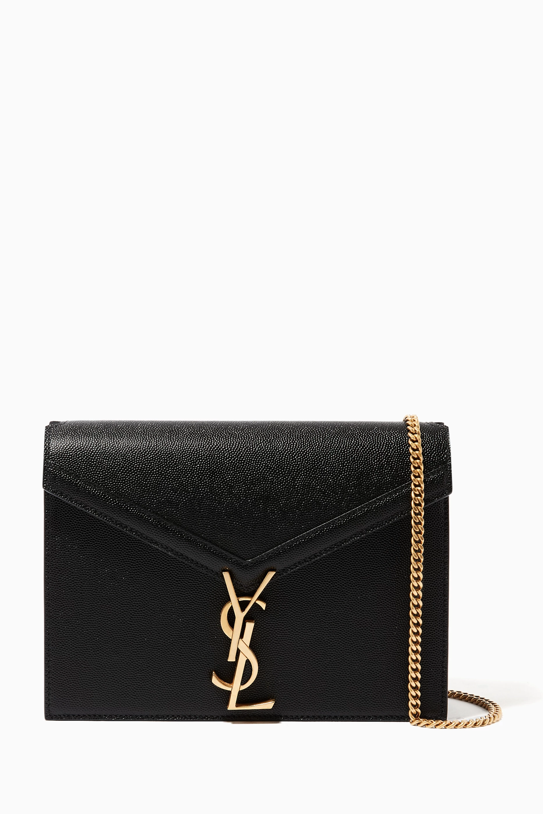 Cassandra monogram clasp bag in grain de poudre embossed leather clearance