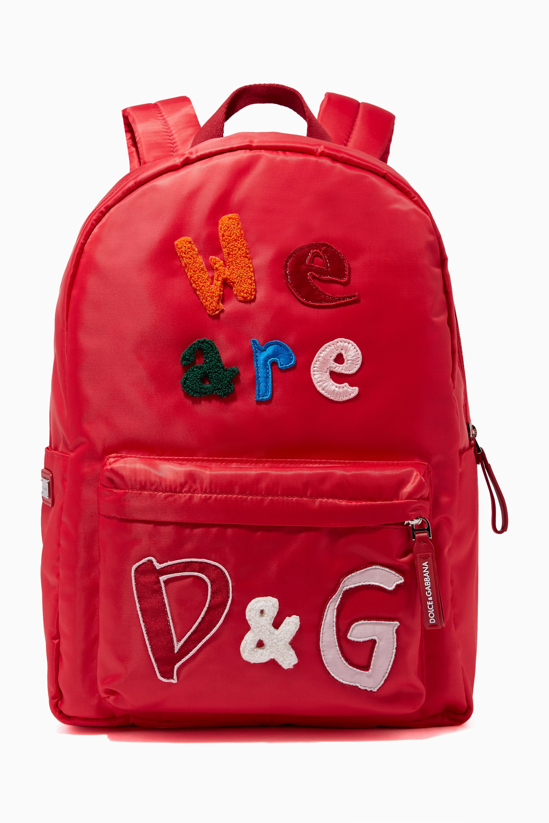 Buy Dolce Gabbana Red We Are D G Backpack in Nylon For Girls Online Ounass Saudi