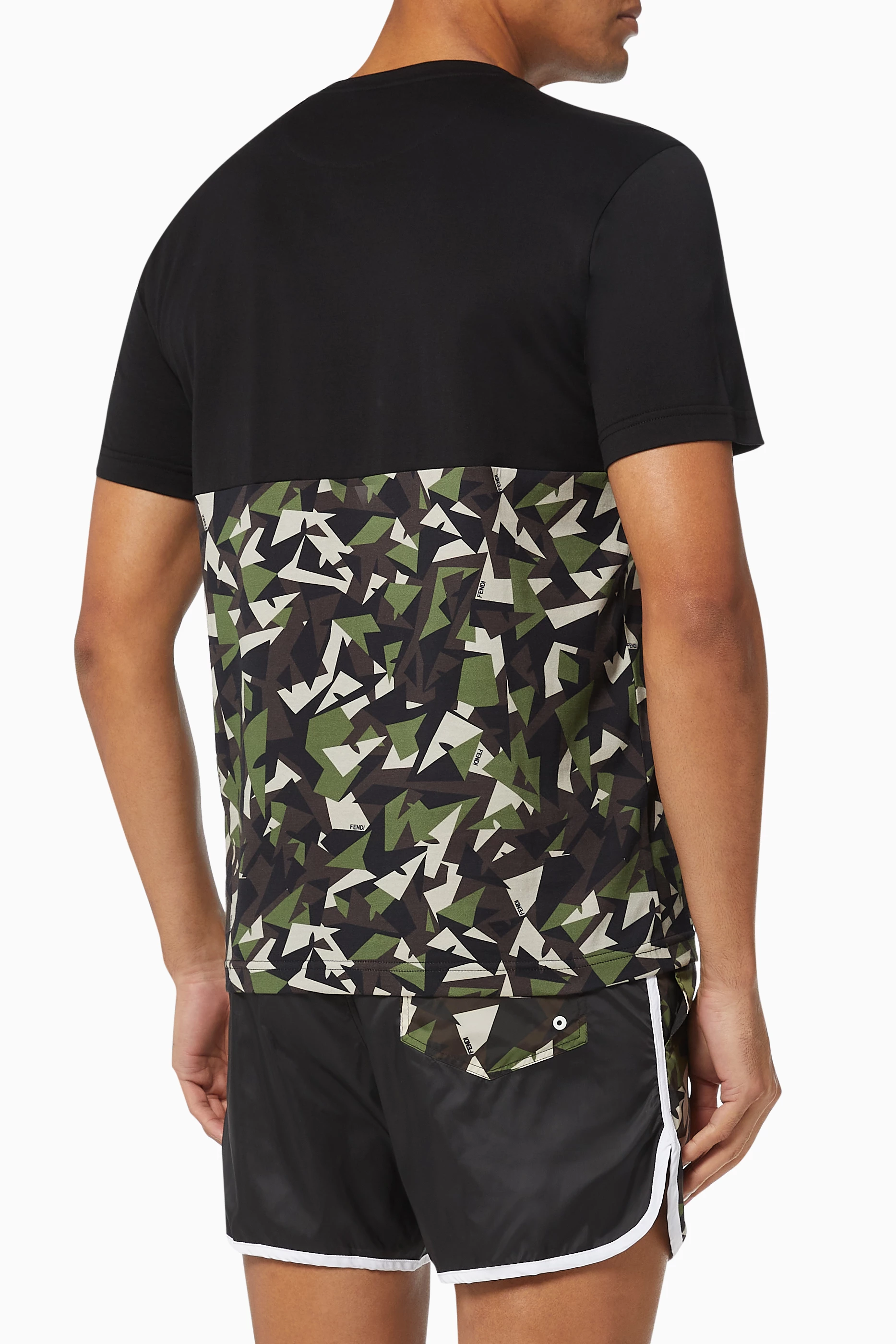 Buy Fendi Multicolour Camouflage Bag Bugs Eyes T Shirt For Men Online Ounass Saudi