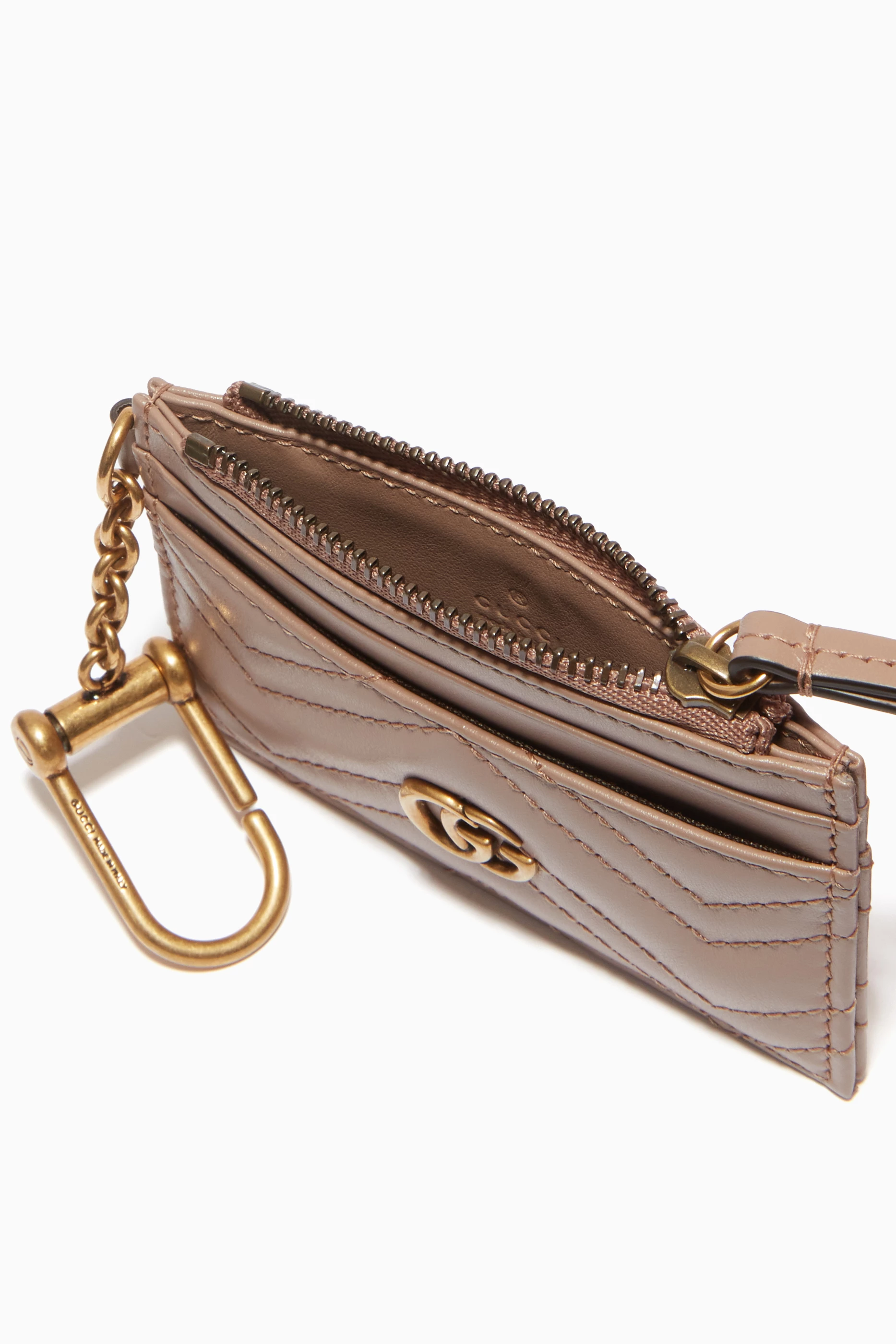 Buy Gucci Neutral GG Marmont Keychain Wallet in Matelasse Leather For Women Online Ounass Saudi