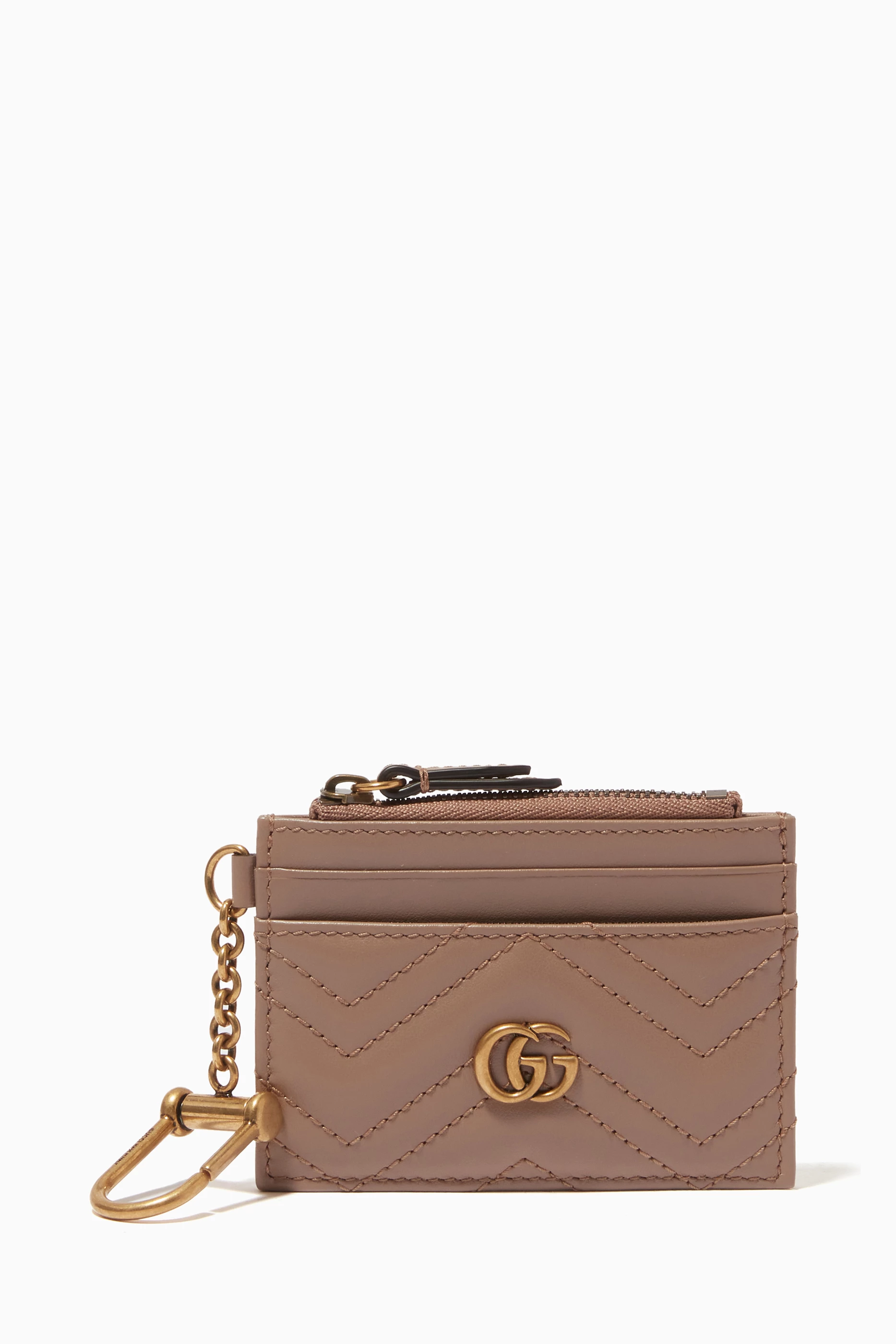 Buy Gucci Neutral GG Marmont Keychain Wallet in Matelasse Leather For Women Online Ounass Saudi