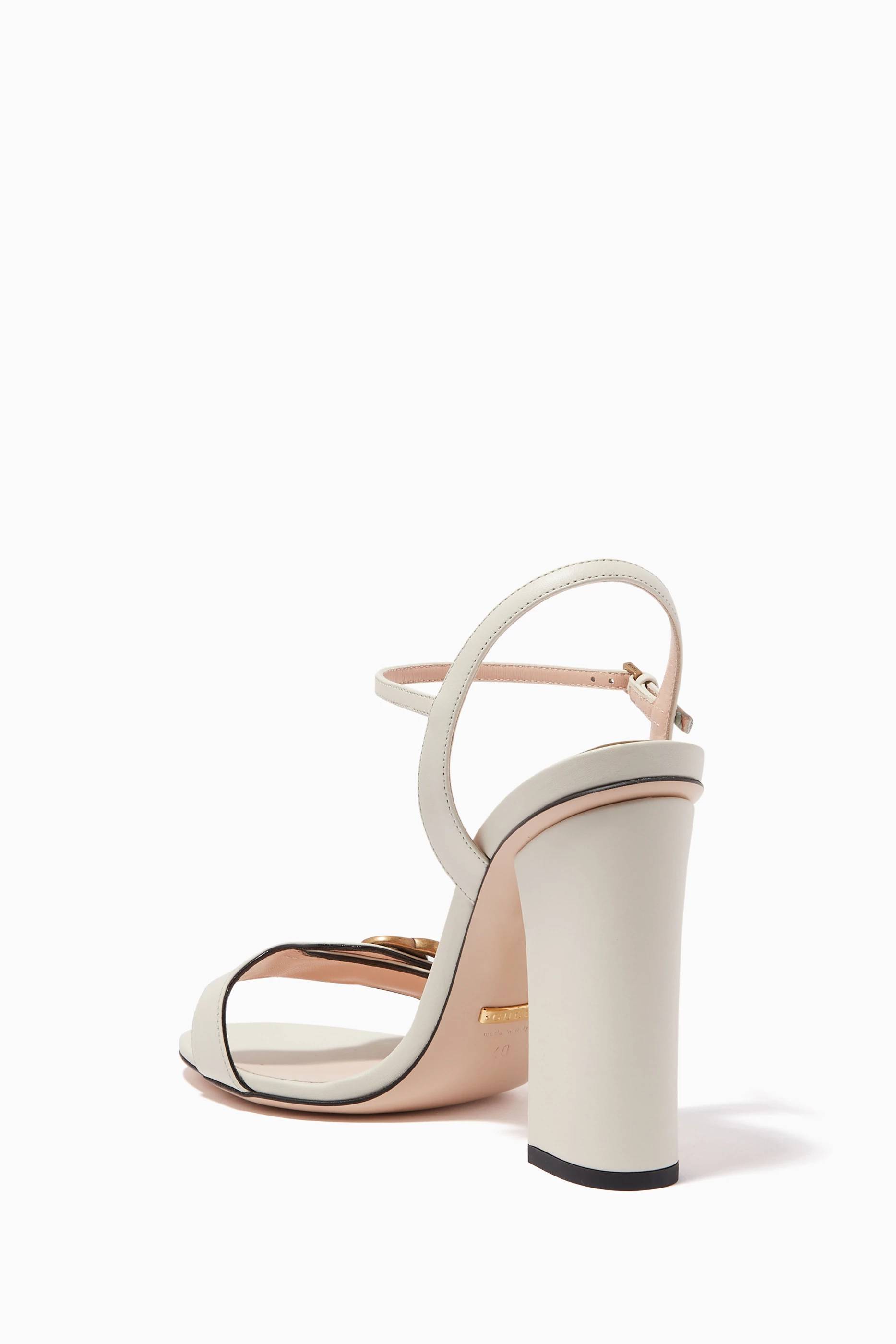 Gucci marmont heels white best sale
