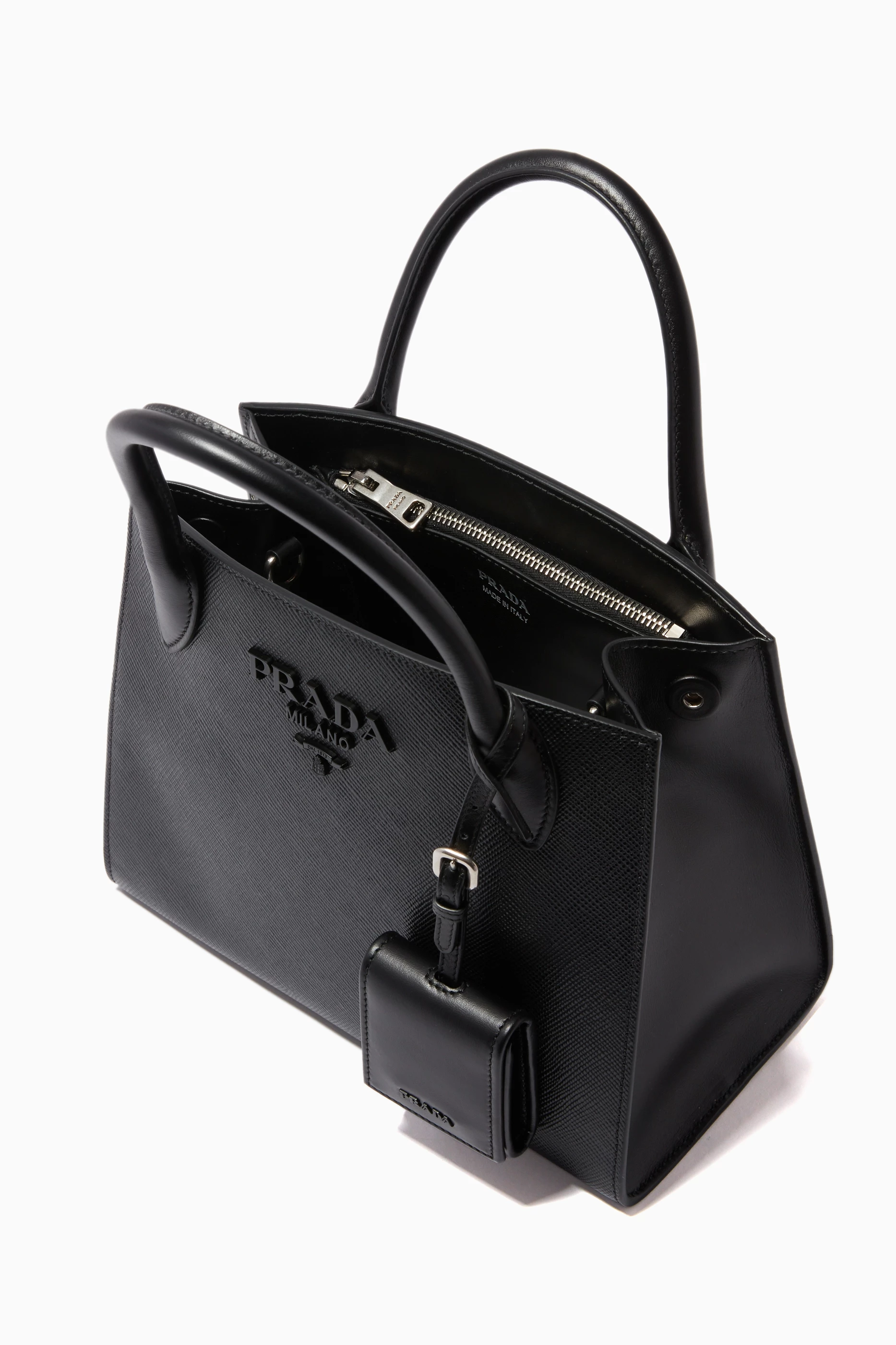 Buy Prada Black Small Prada Monochrome Bag in Saffiano Leather For Women Online Ounass Saudi