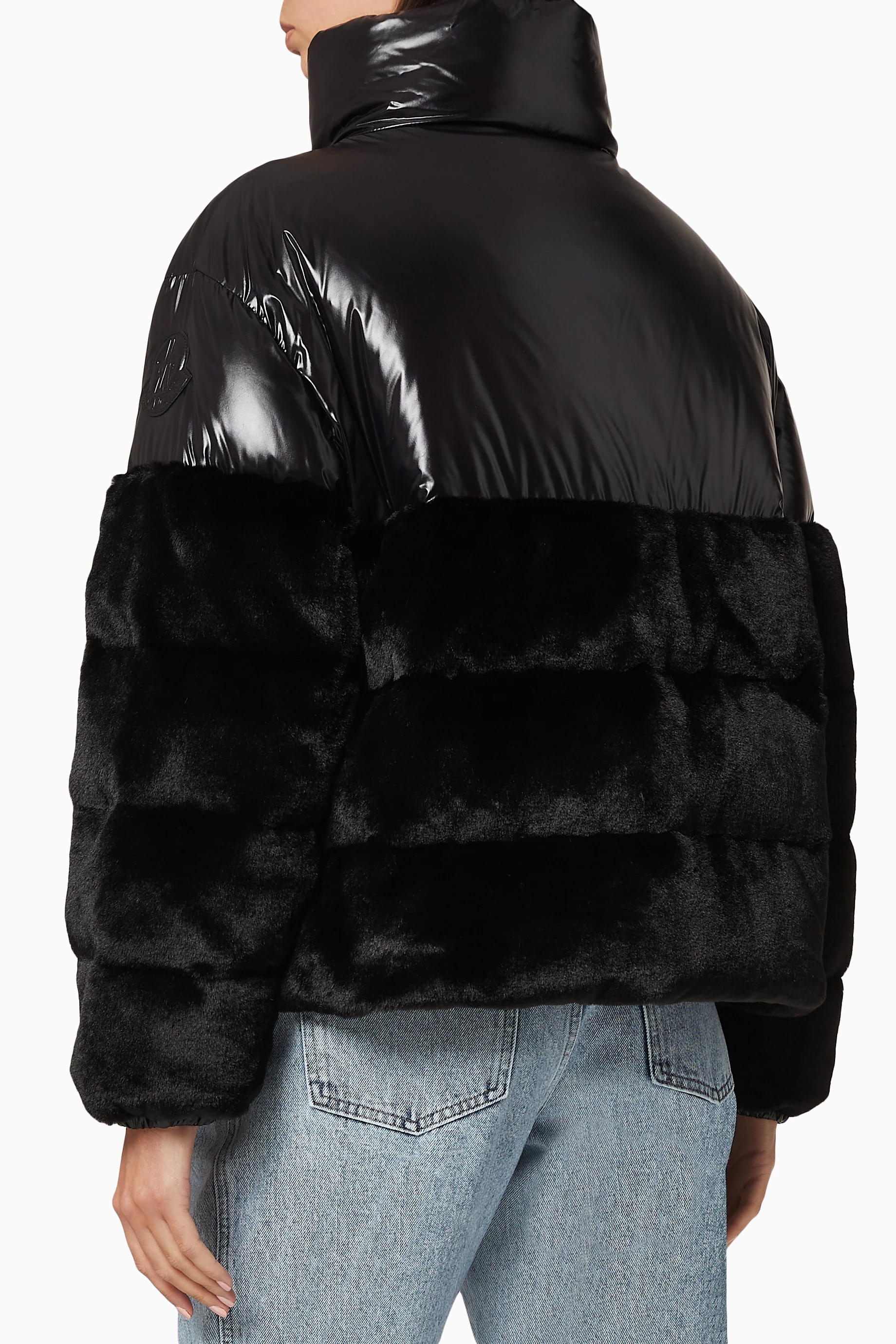 Buy Moncler Black Logodec Down Jacket For Women Online | Ounass Saudi