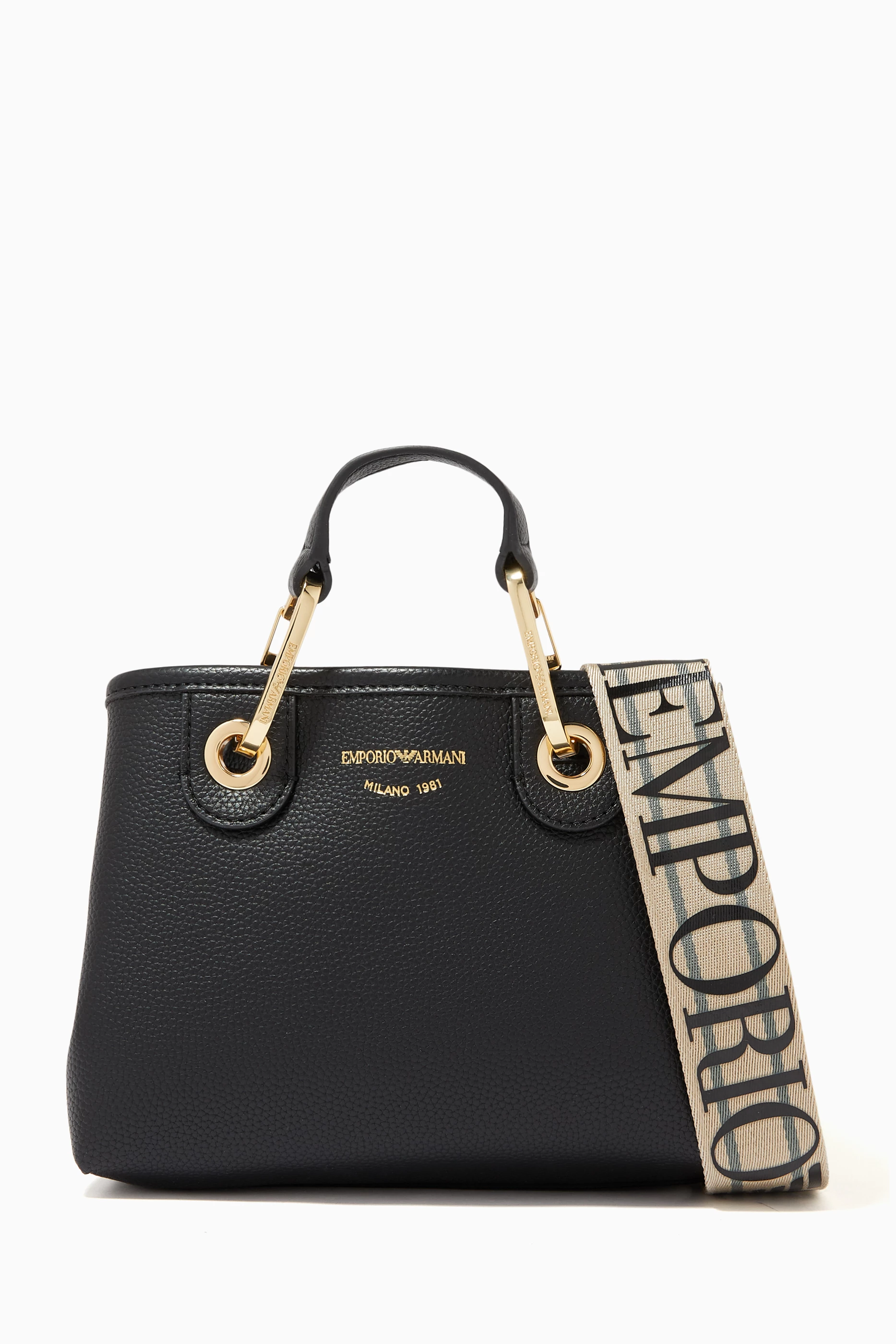 Buy Emporio Armani Black MyEA Mini Shopper Bag in Eco Leather For Women Online Ounass Saudi
