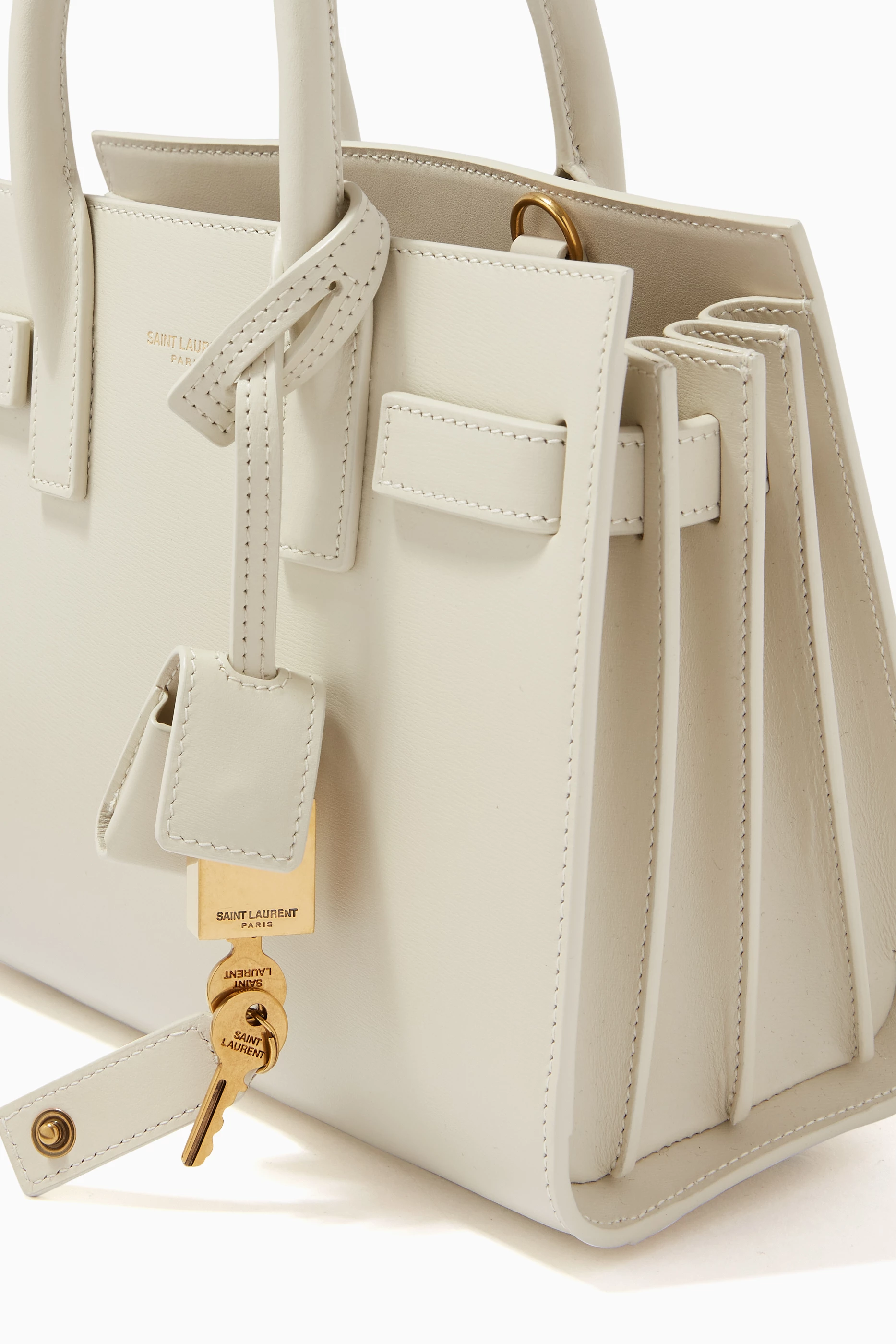 Buy SAINT LAURENT White Classic Nano Sac de Jour in Leather For Women Online Ounass Saudi