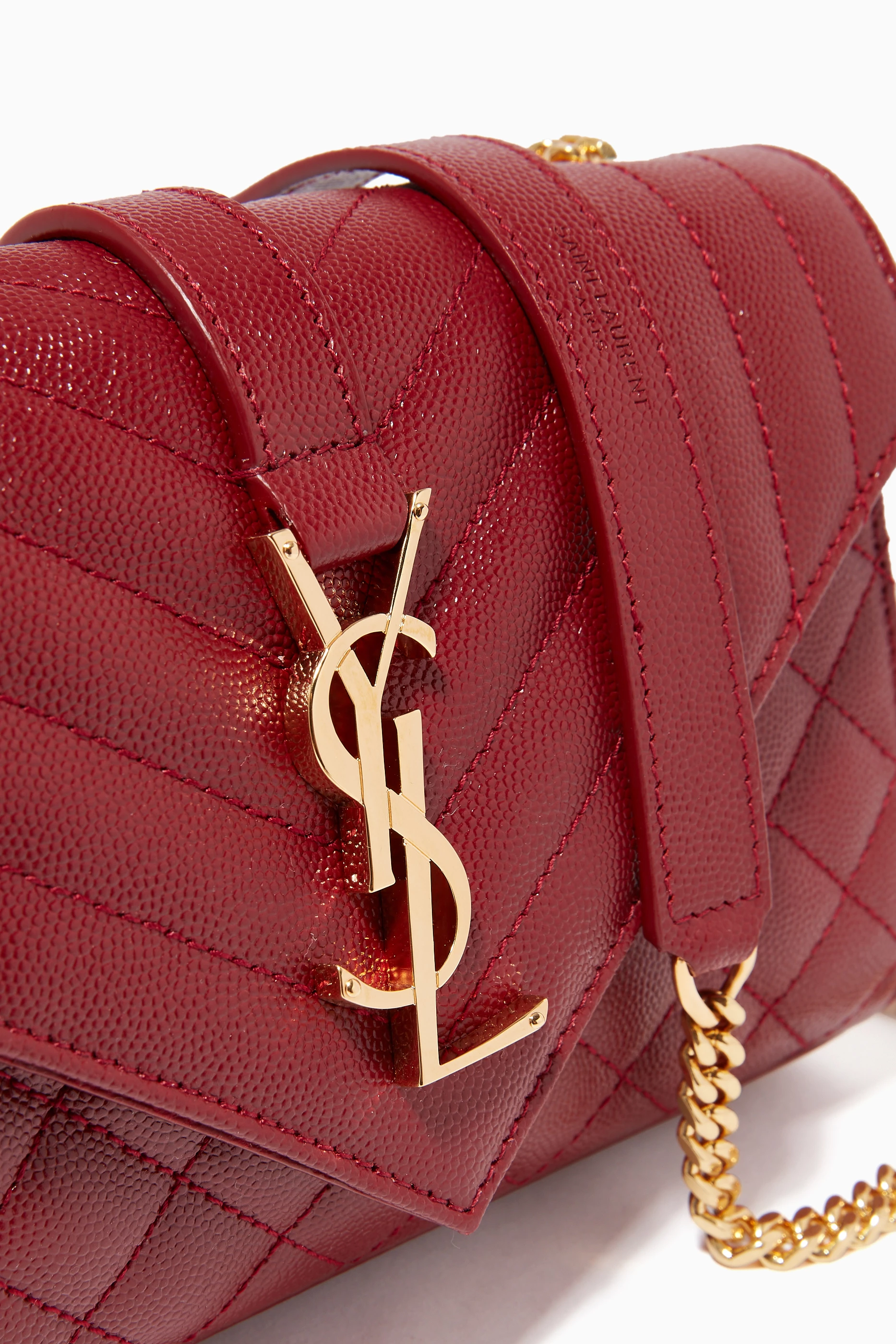 Ysl envelope bag red on sale