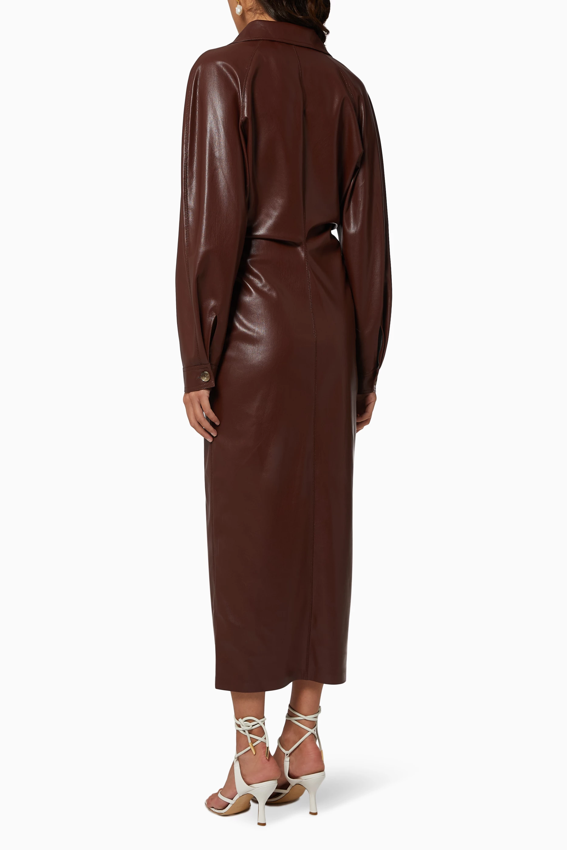 Buy NANUSHKA Brown Sami Vegan Leather Dress For Women Online | Ounass Saudi