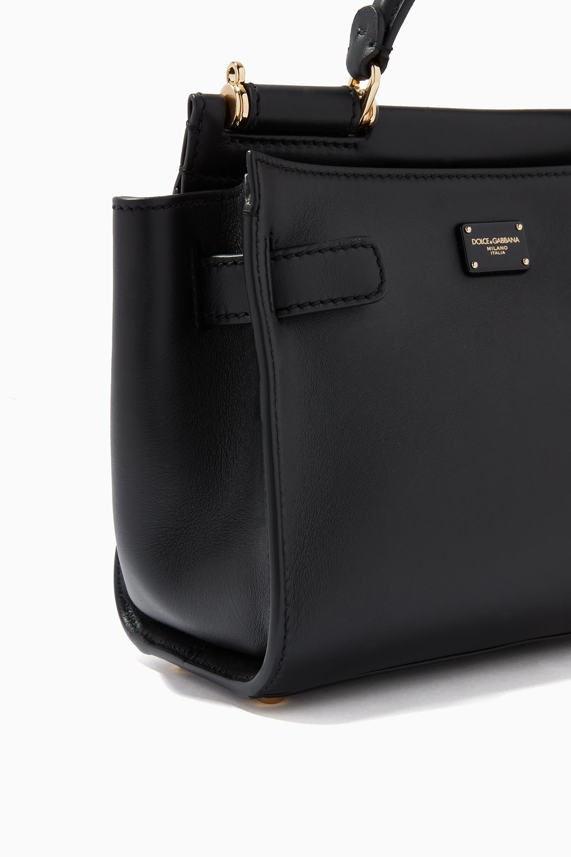 Buy Dolce & Gabbana Black Small Sicily 62 Soft Bag in Thaiti