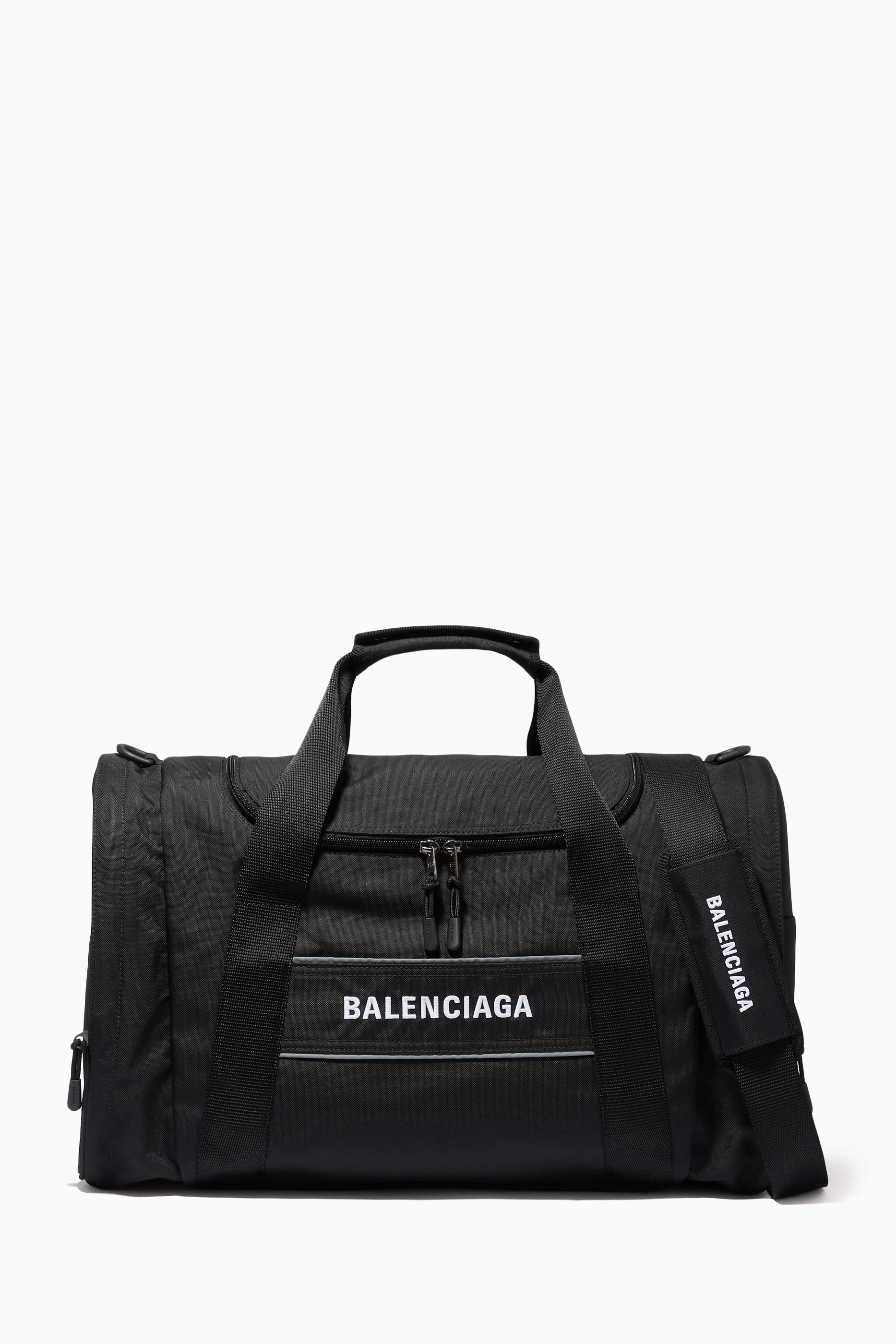 Buy Balenciaga Black Sport Gym Bag in Recycled Nylon For Men