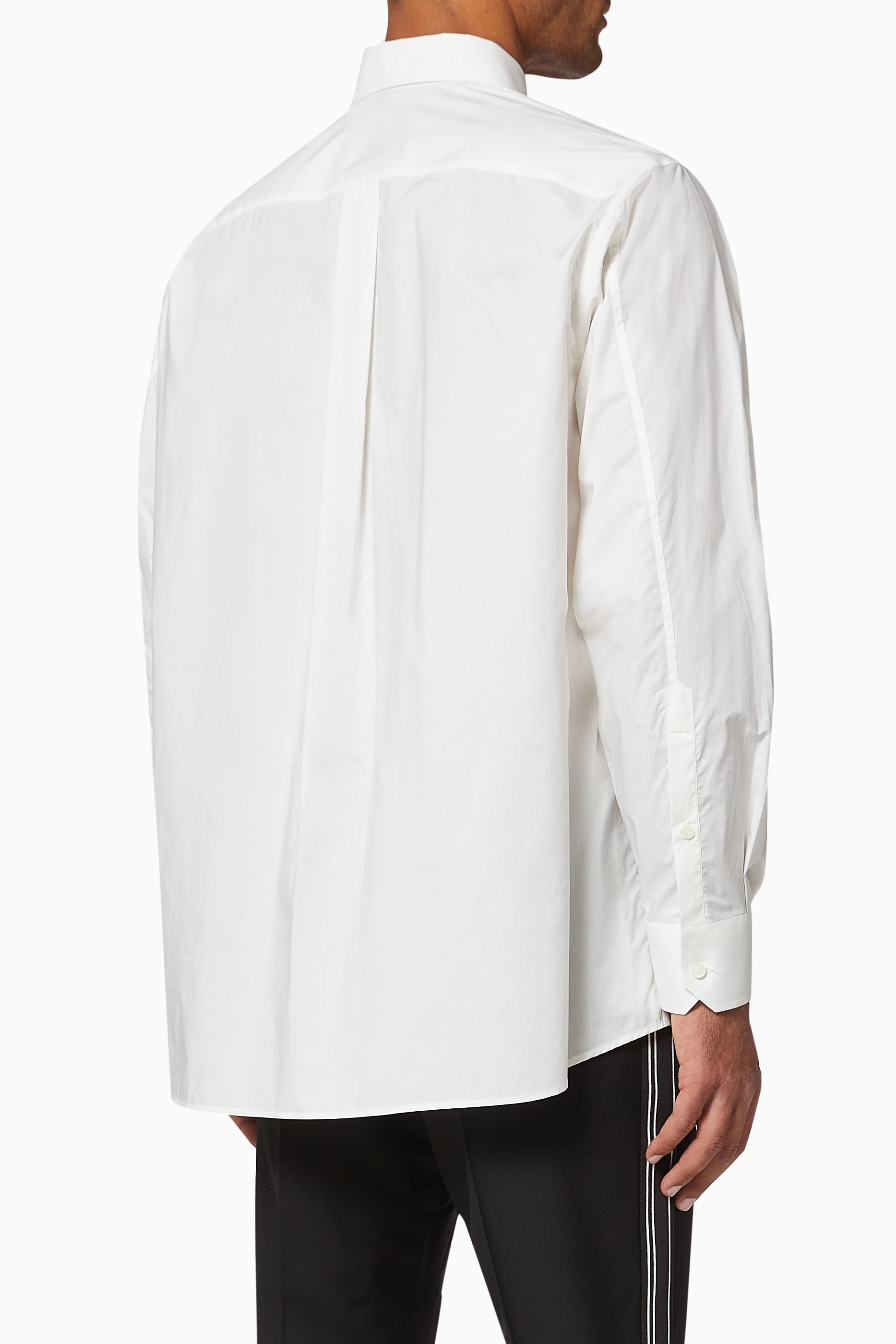 ブルゾン Valentino Garavani White Cotton Blend Oversize Shirt Valentino Garavani chest-pocket Cotton Shirt | White | FARFETCH