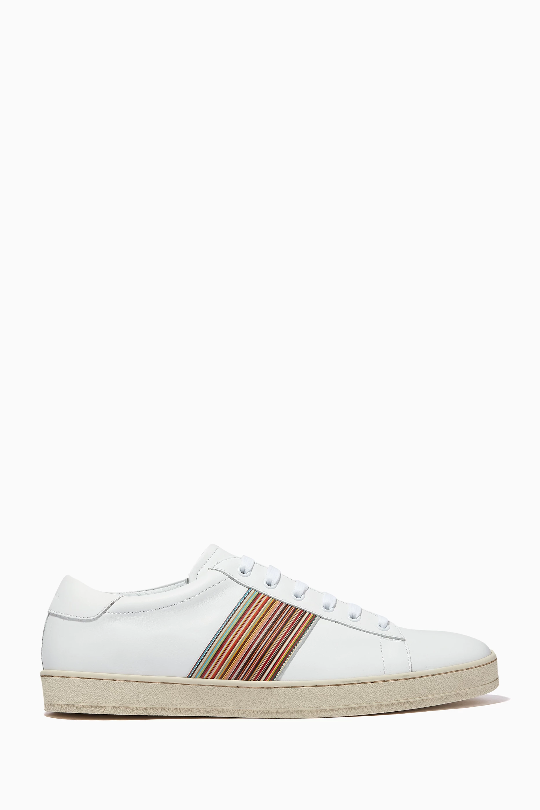 Buy Paul Smith White Hassler Trainers in Leather For Men Online Ounass Saudi