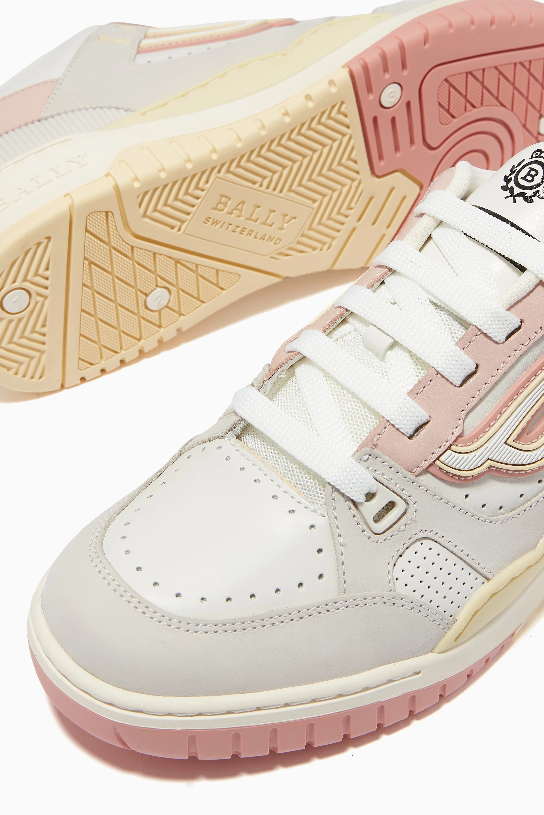 Buy Bally White Kuba Sneakers in Leather For Women Online Ounass Saudi