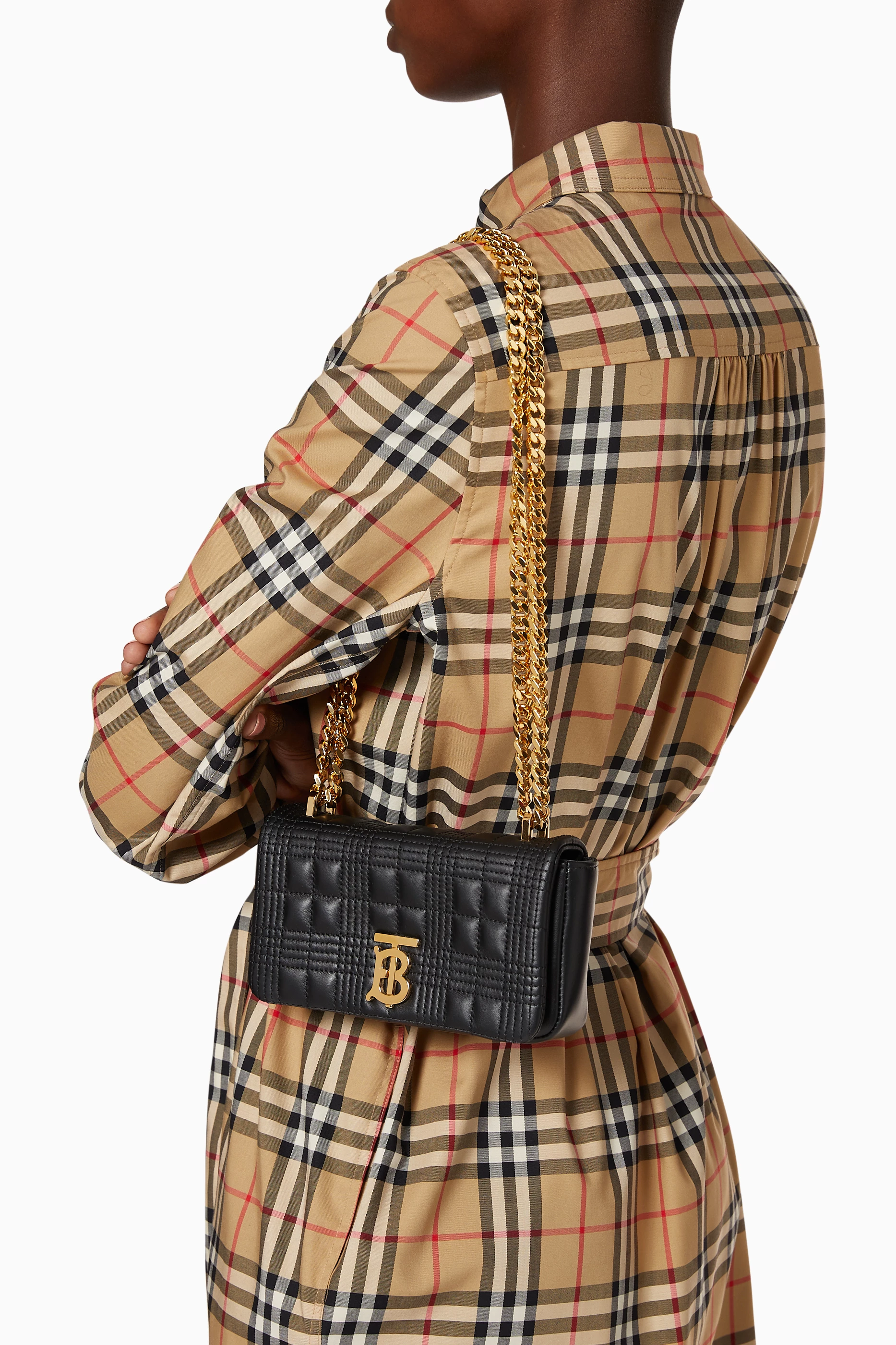 Buy Burberry Black Mini Lola Bag in Quilted Lambskin For Women Online Ounass Saudi