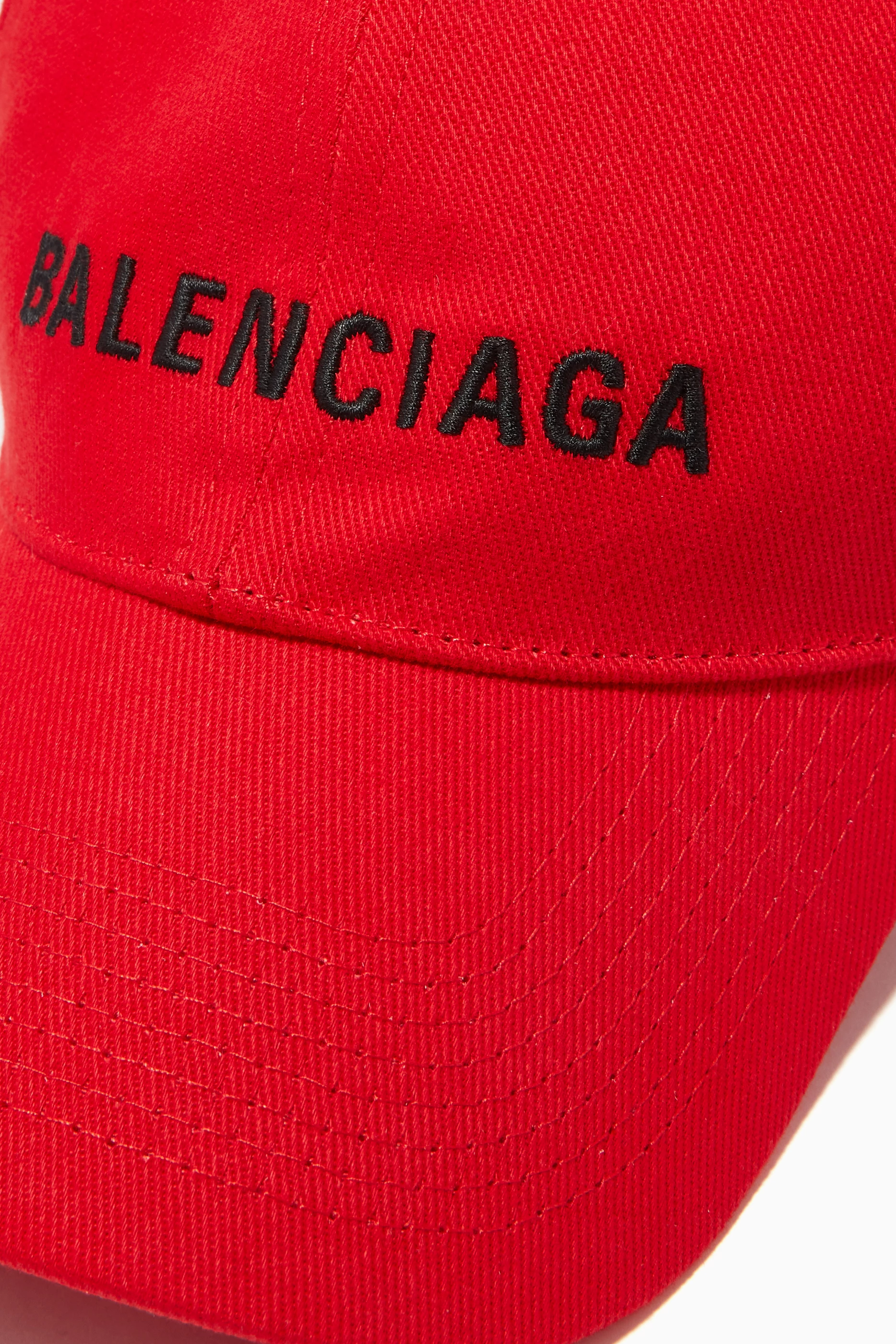 Buy Balenciaga Red Logo Cap in Cotton For Men Online Ounass Saudi