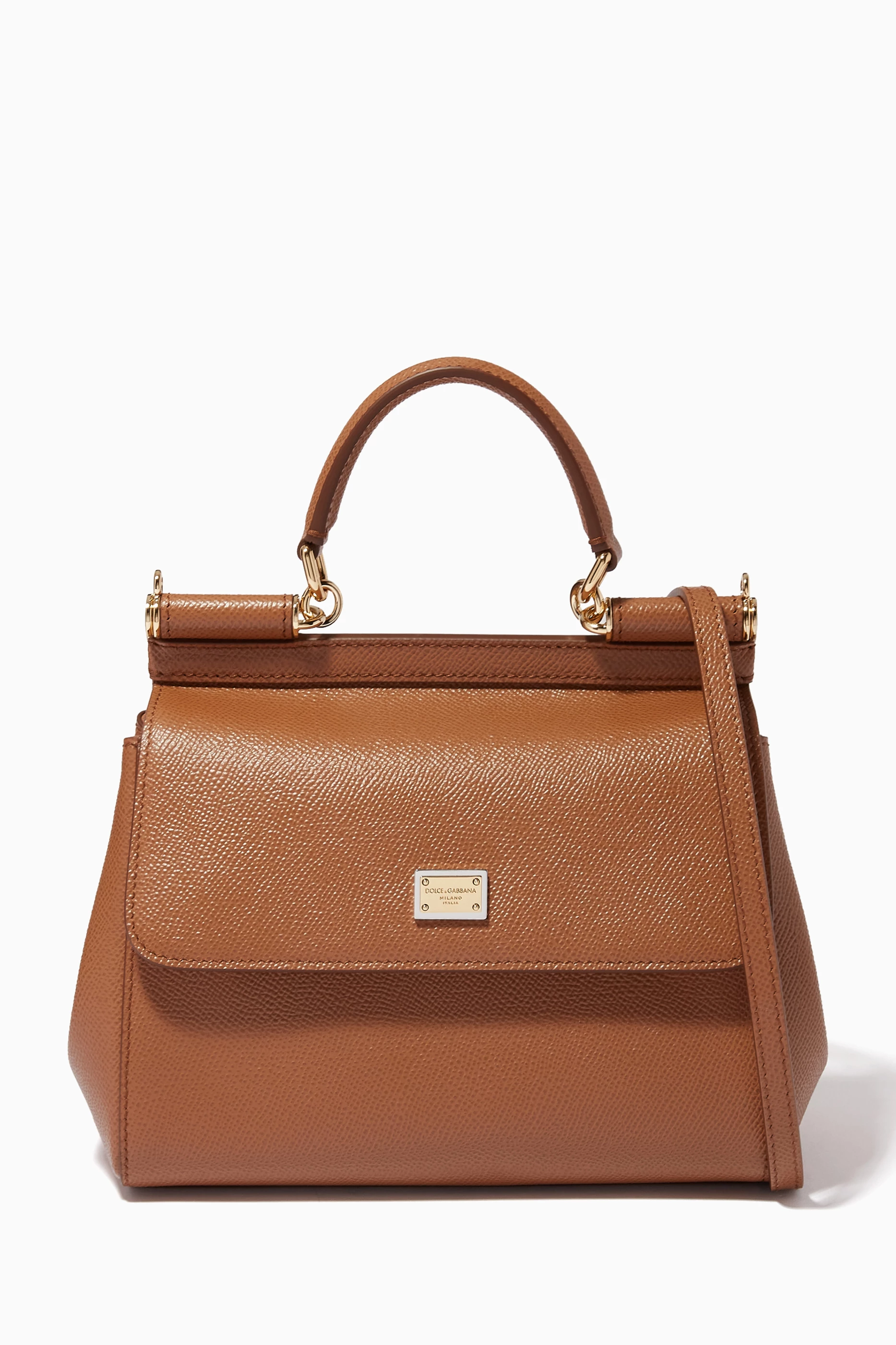 Buy Dolce Gabbana Brown Small Sicily Bag in Dauphine Leather For Women Online Ounass Saudi