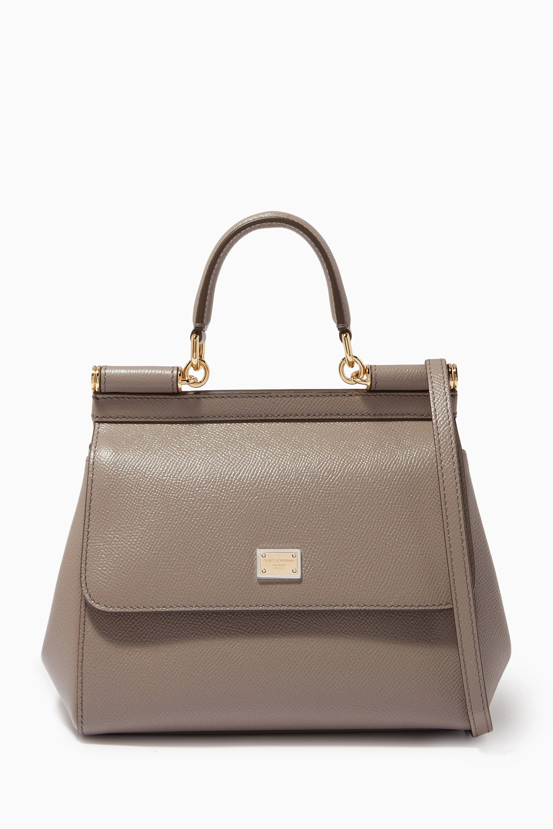 Buy Dolce Gabbana Neutral Small Sicily Bag in Dauphine Leather For Women Online Ounass Saudi