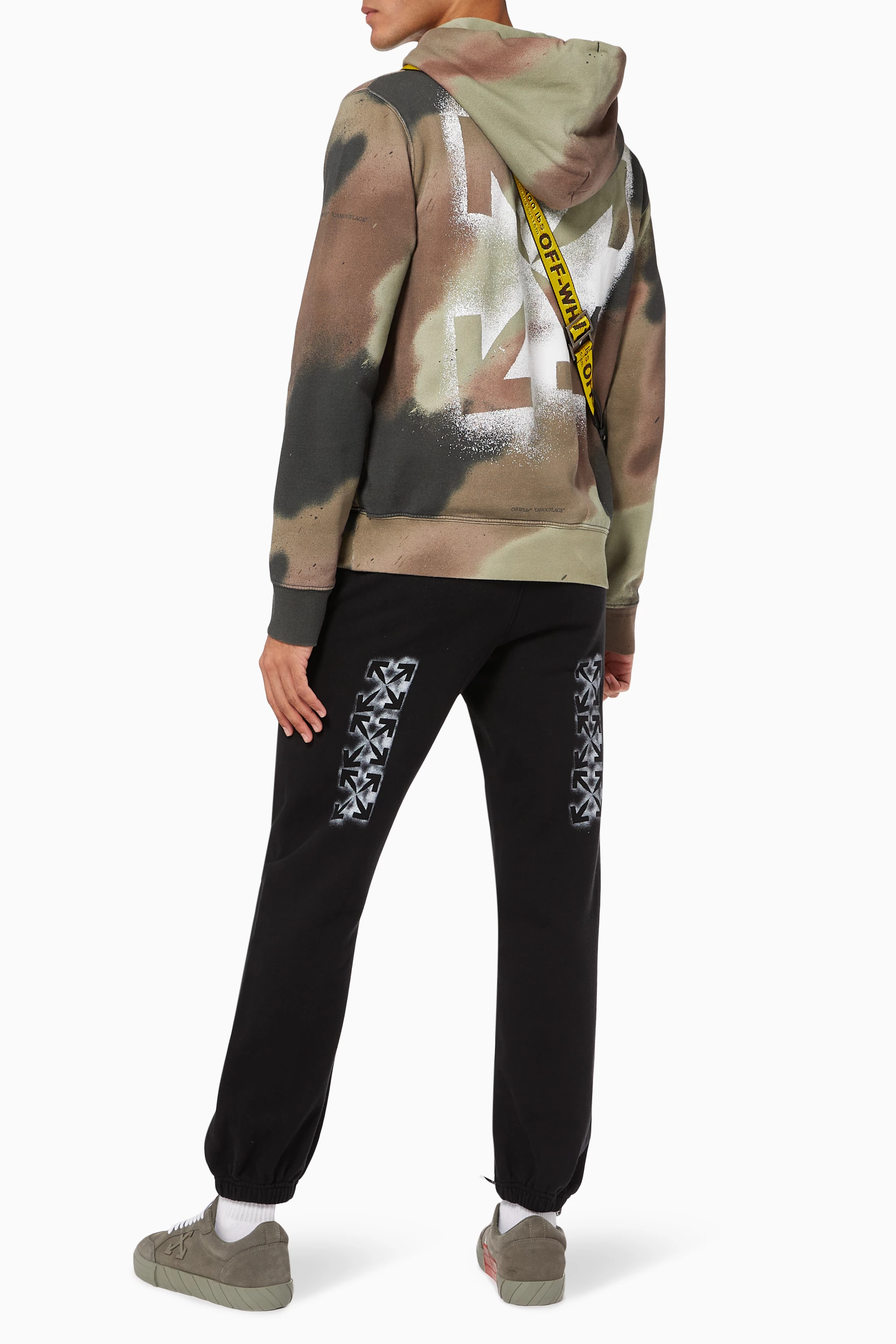 Buy Off White Neutral Camo Stencil Cotton Hoodie For Men Online Ounass Saudi