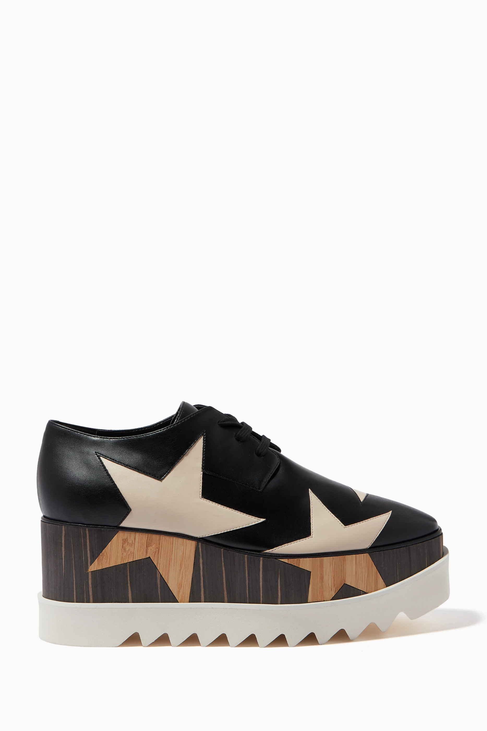 Buy Stella McCartney Black Elyse Platform Shoes in Patent Alter Leather For Women Online Ounass Saudi
