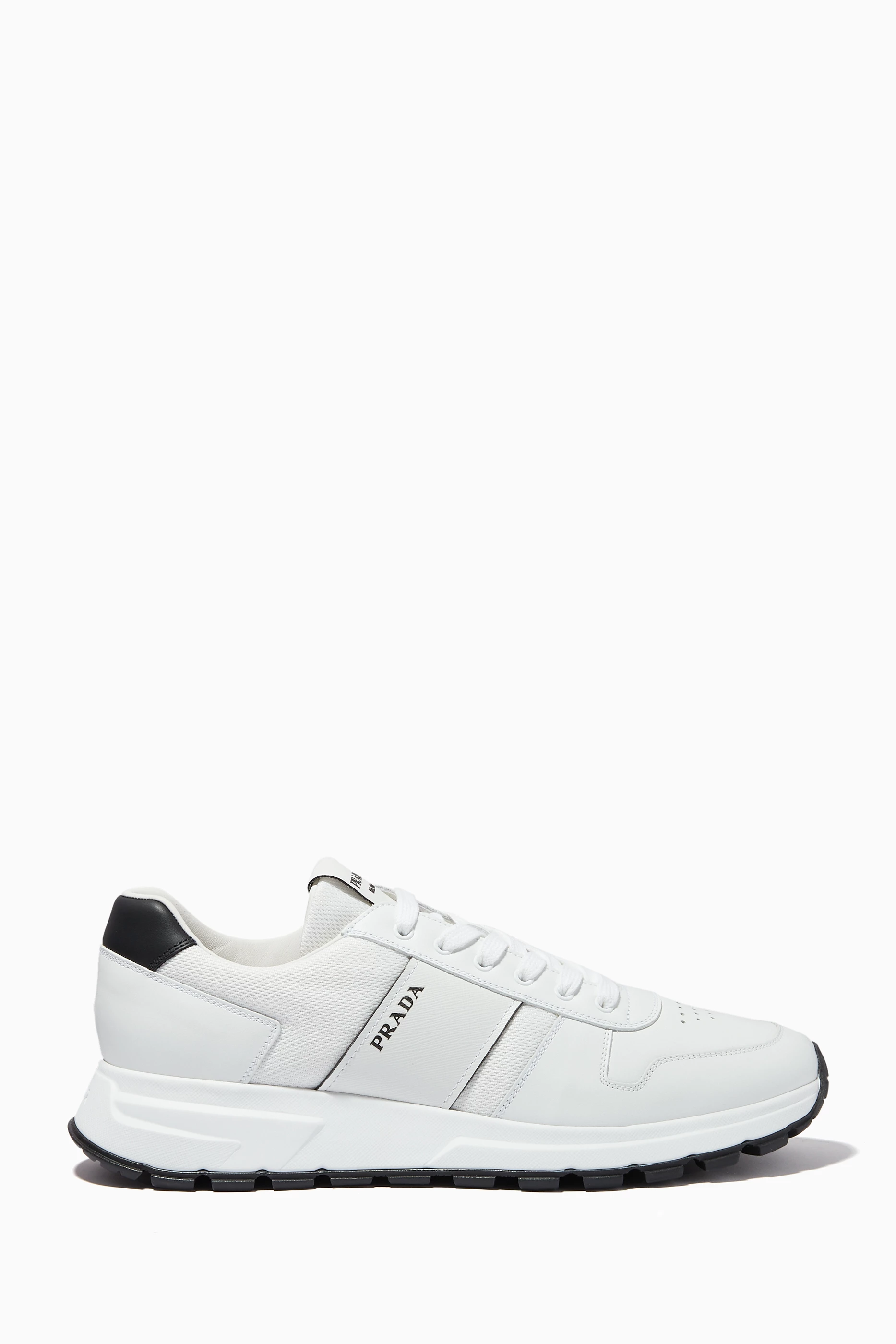 All white prada runners on sale