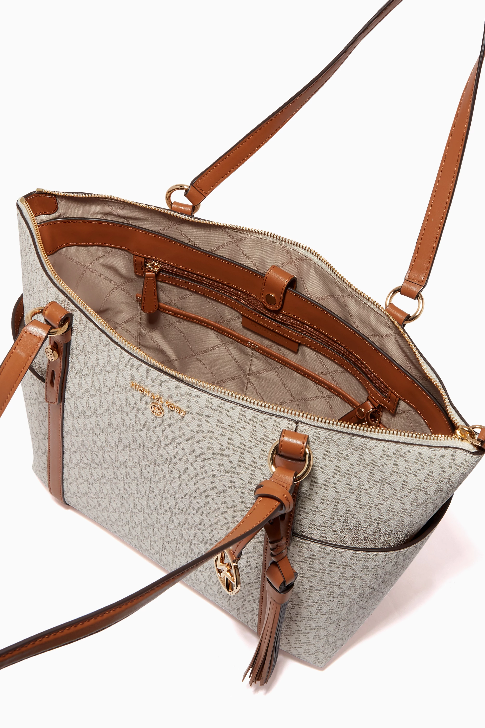 Buy Michael Kors White Nomad Large Tote Bag in Canvas For Women Online Ounass Saudi