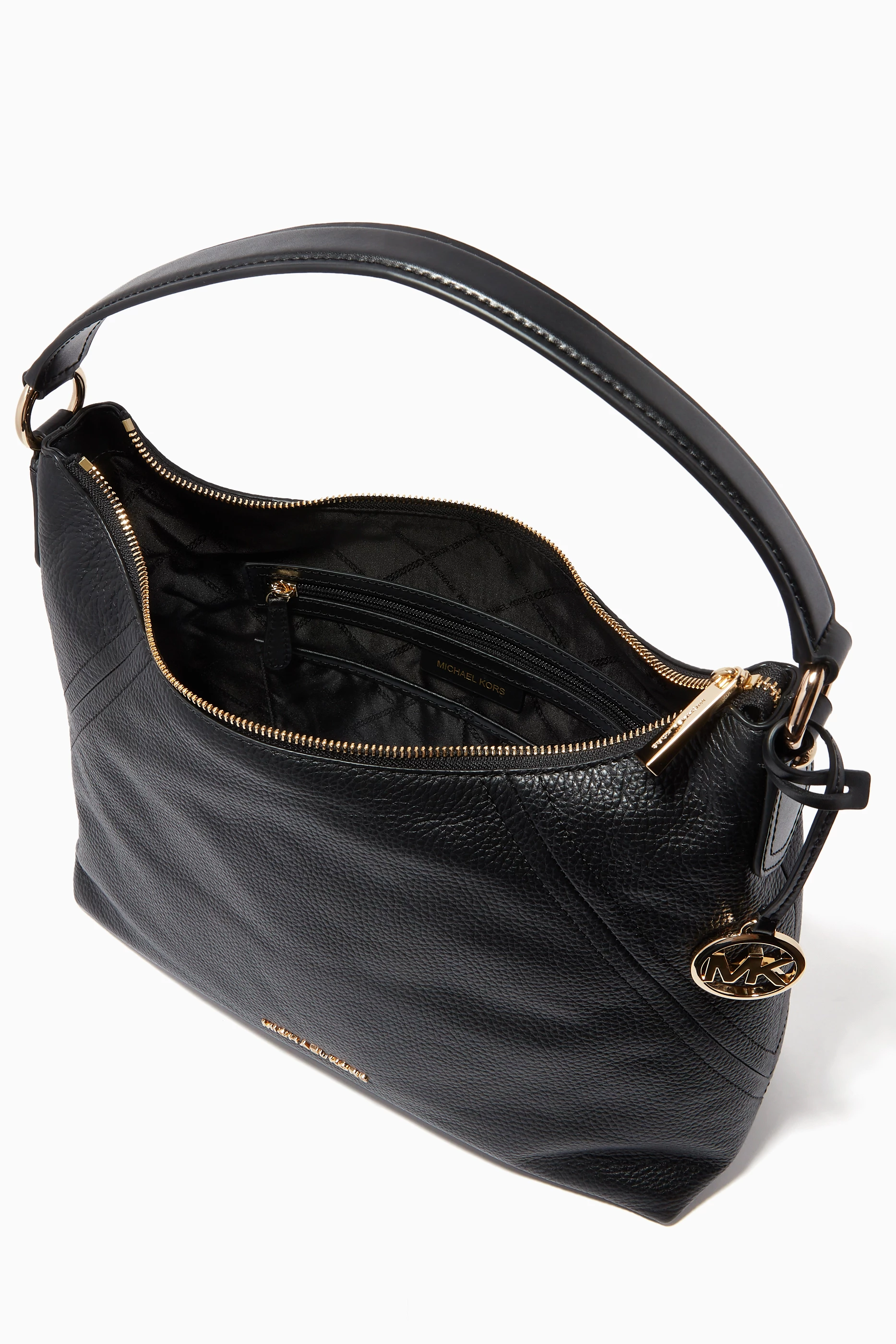 Aria Pebble Leather Shoulder Bag Buy Michael Kors Black Aria