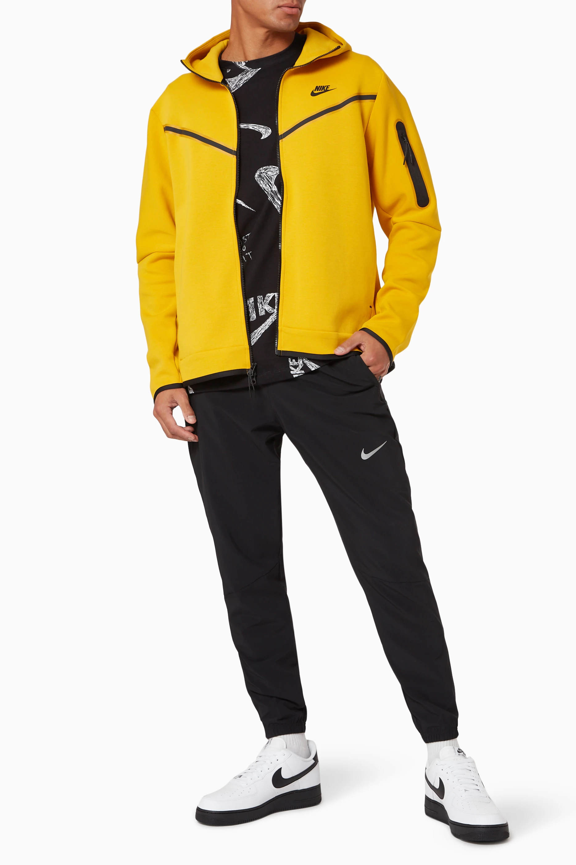 Yellow nike tech hoodie cheap