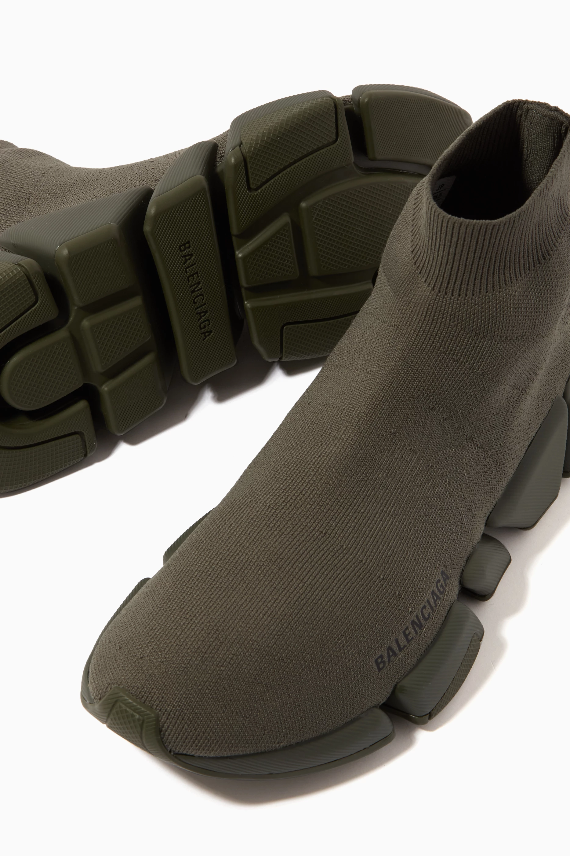 Buy Balenciaga Green Speed 2.0 Sneakers in Recycled Knit For Men Online Ounass Saudi