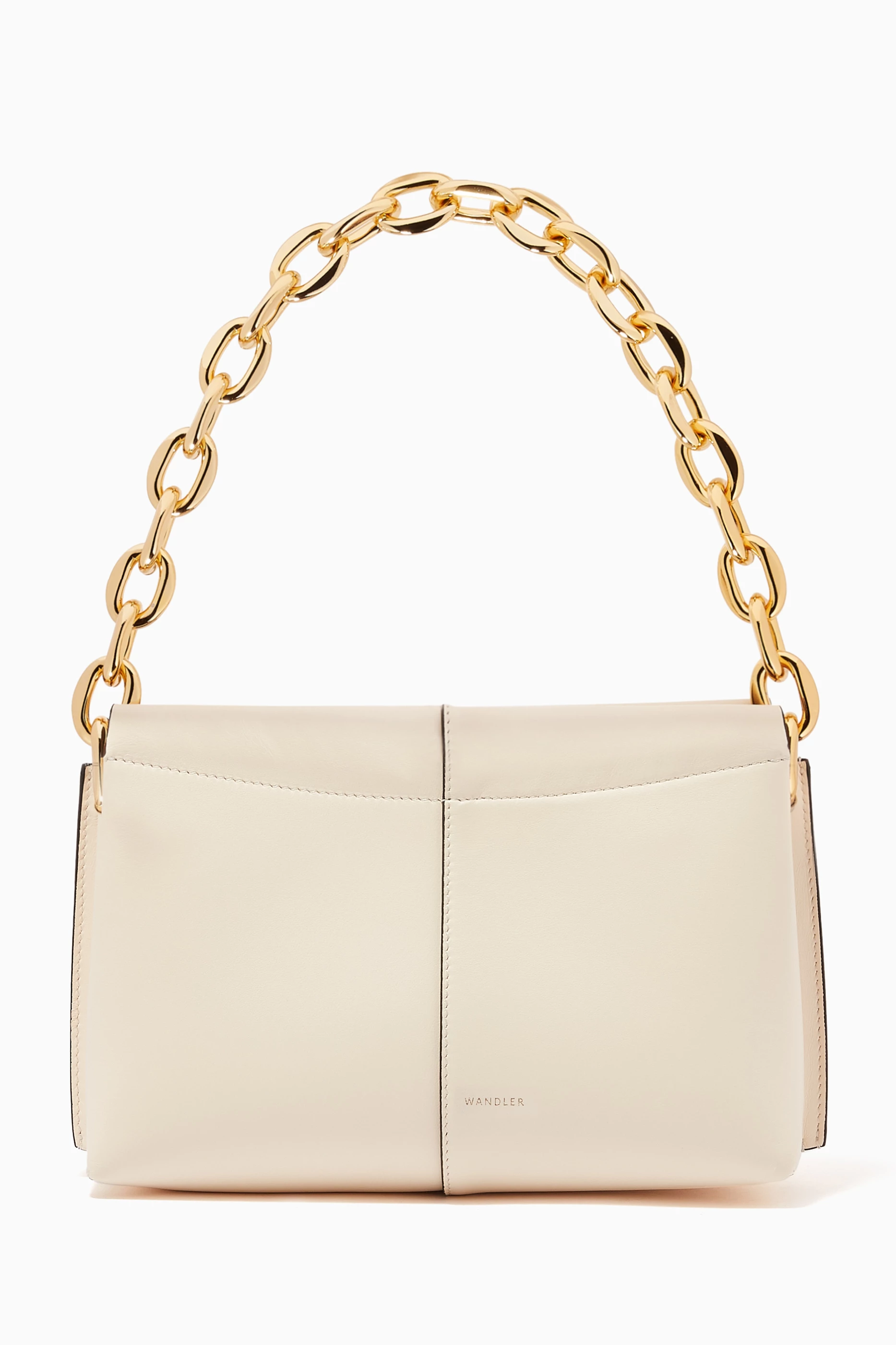 Buy Wandler White Mini Carly Bag with Heavy Chain in Leather For Women Online Ounass Saudi