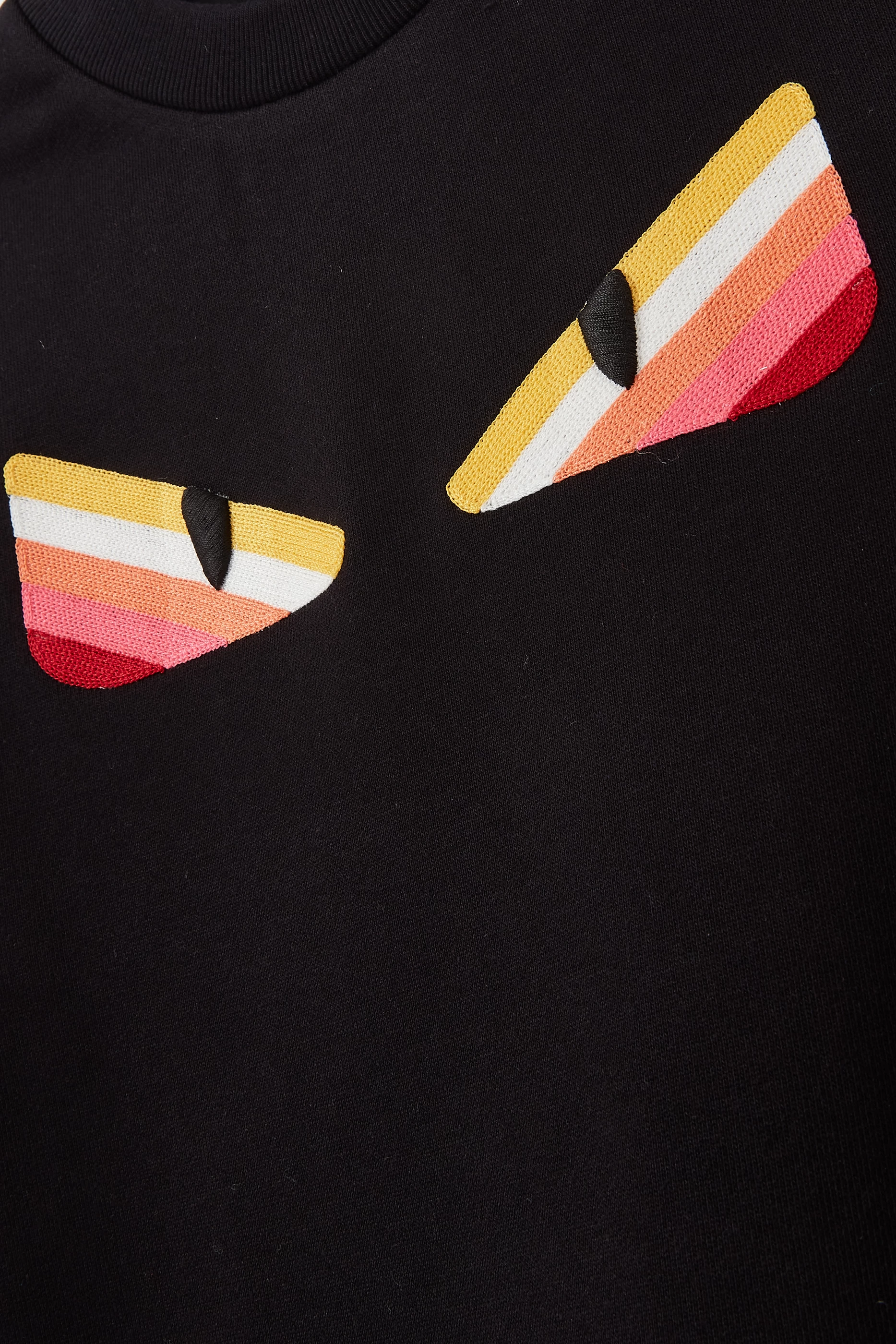 Buy Fendi Black Monster Eyes Dress in Cotton Jersey For Girls Online Ounass Saudi