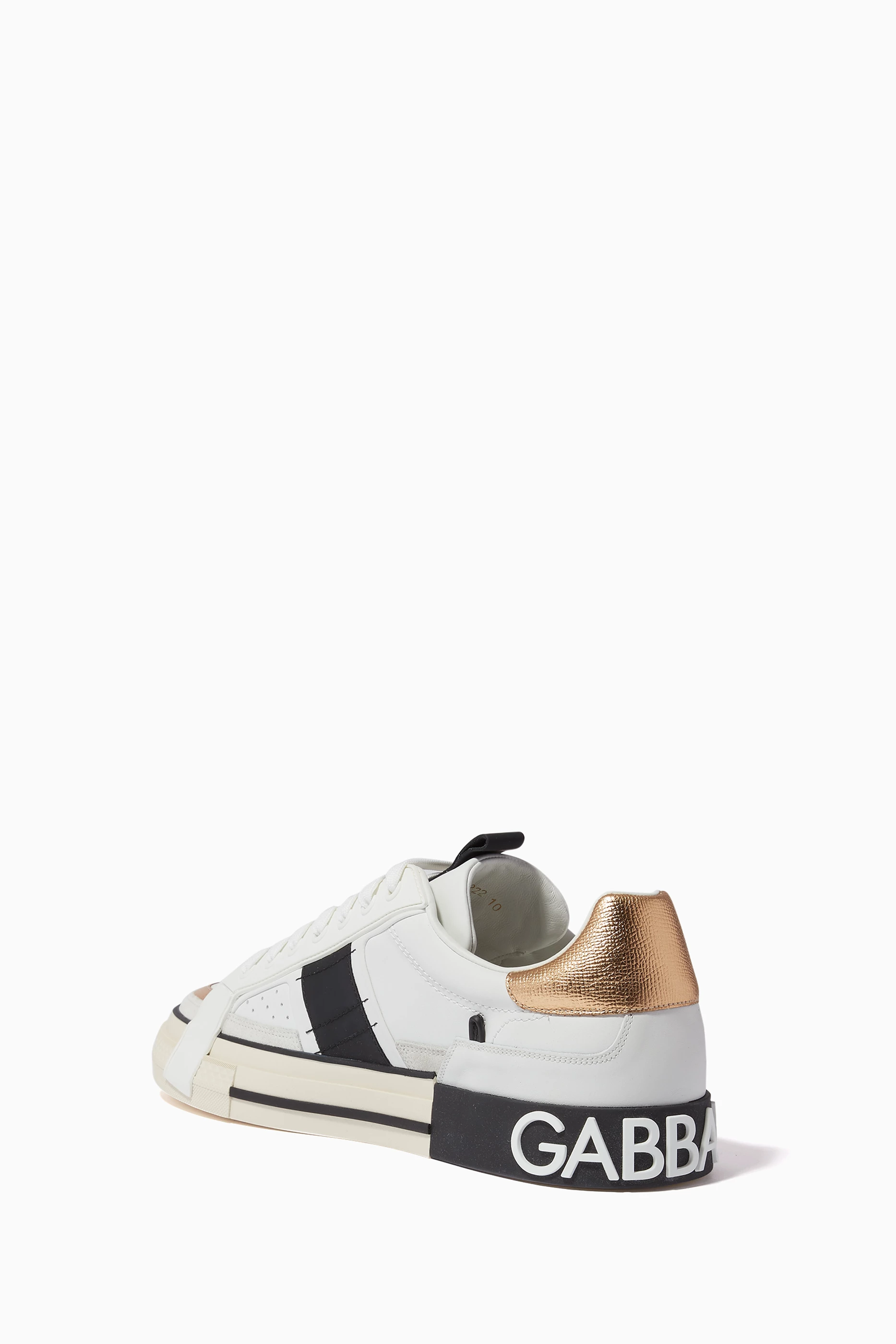 Buy Dolce Gabbana White Custom 2.Zero Sneakers in Leather For Men Online Ounass Saudi